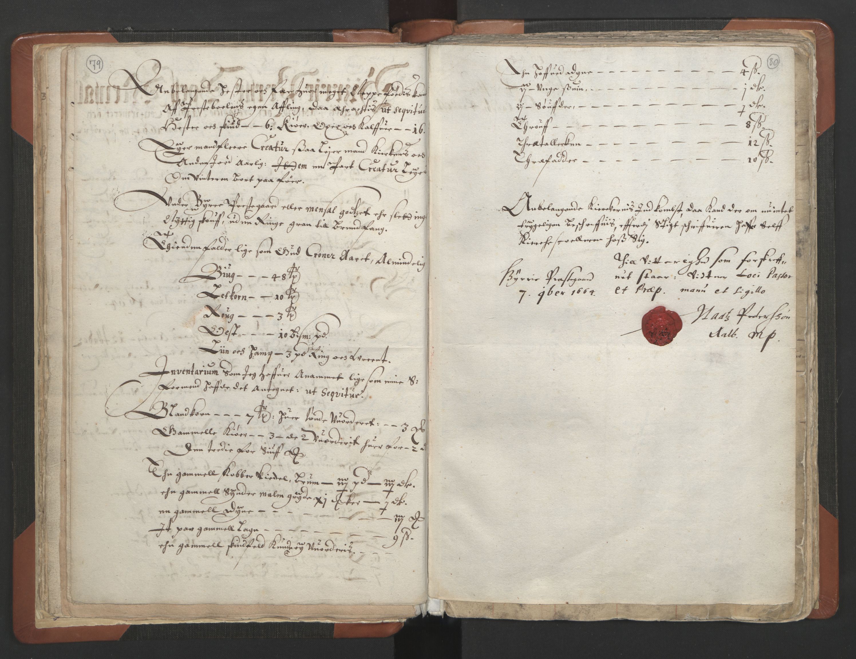 RA, Sogneprestenes manntall 1664-1666, nr. 7: Hadeland prosti, 1664-1666, s. 79-80