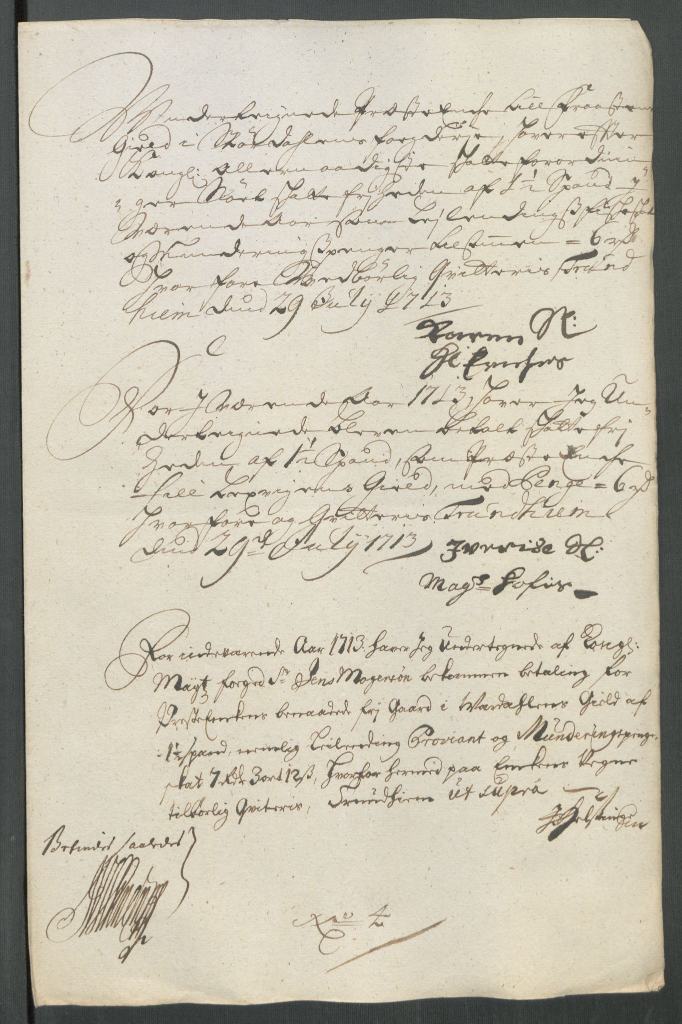 Rentekammeret inntil 1814, Reviderte regnskaper, Fogderegnskap, AV/RA-EA-4092/R62/L4203: Fogderegnskap Stjørdal og Verdal, 1713, s. 259