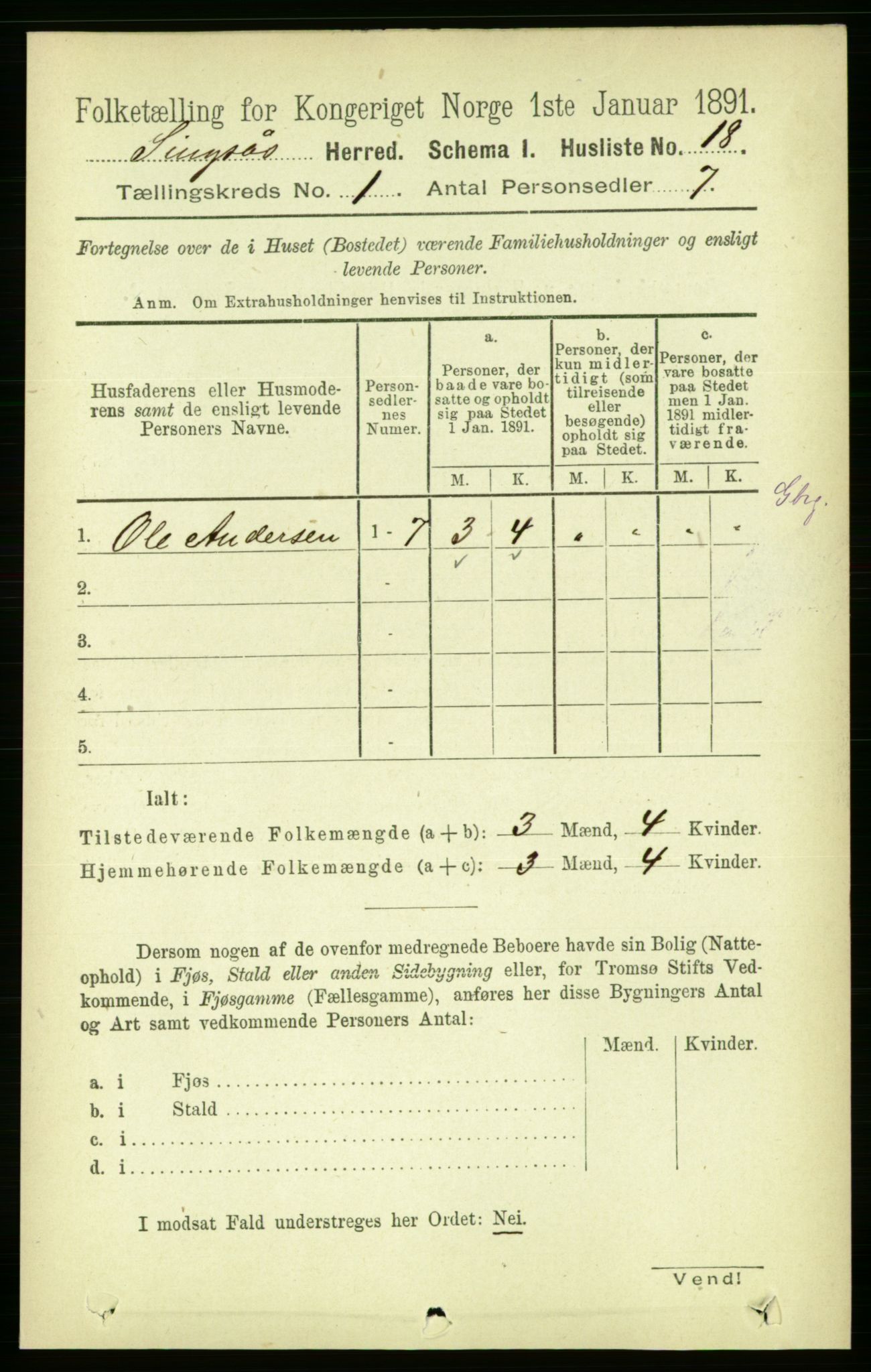 RA, Folketelling 1891 for 1646 Singsås herred, 1891, s. 48