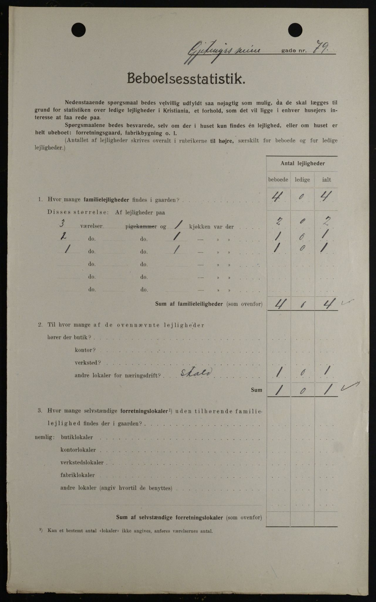 OBA, Kommunal folketelling 1.2.1908 for Kristiania kjøpstad, 1908, s. 26183