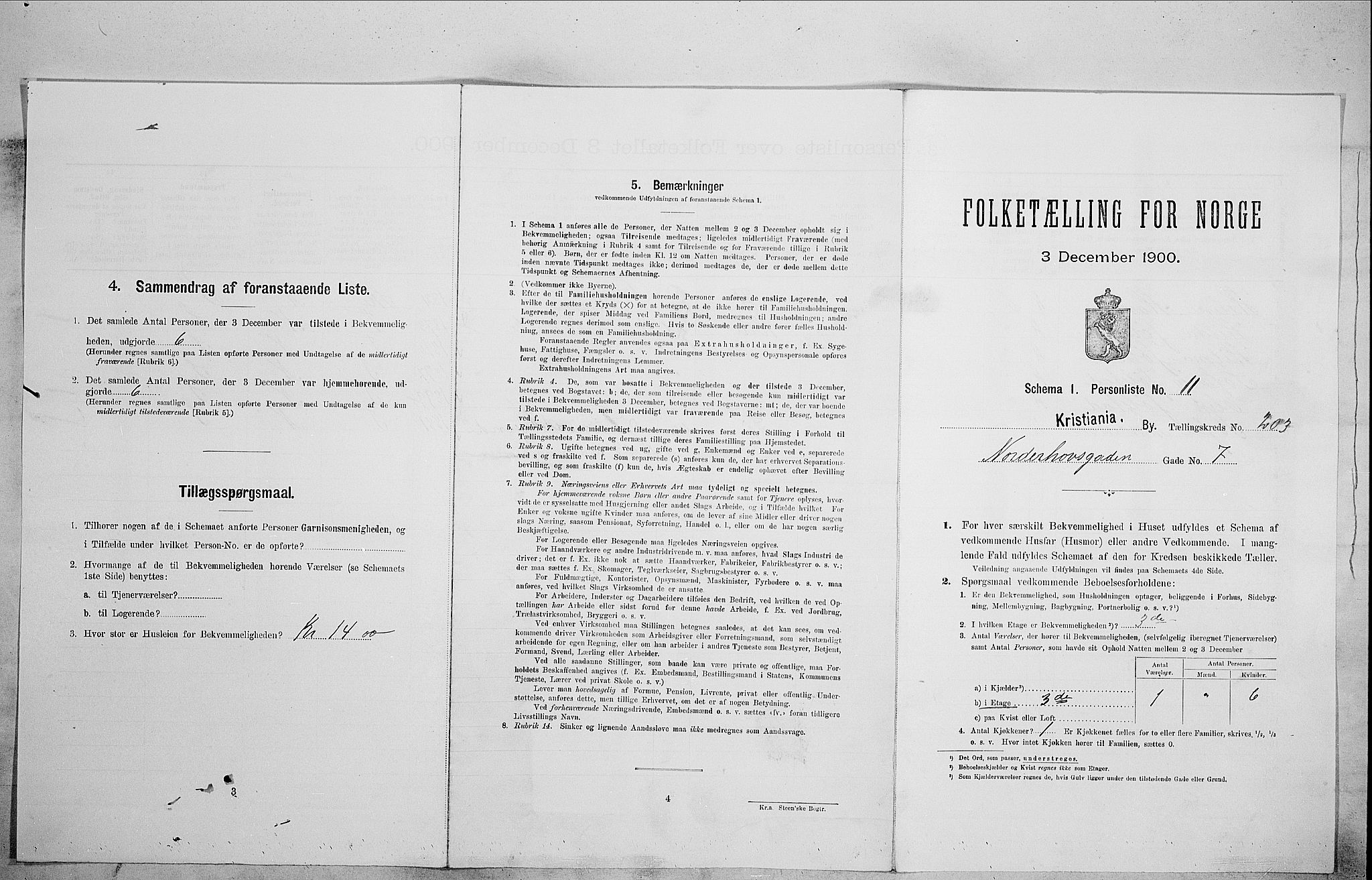 SAO, Folketelling 1900 for 0301 Kristiania kjøpstad, 1900, s. 65707