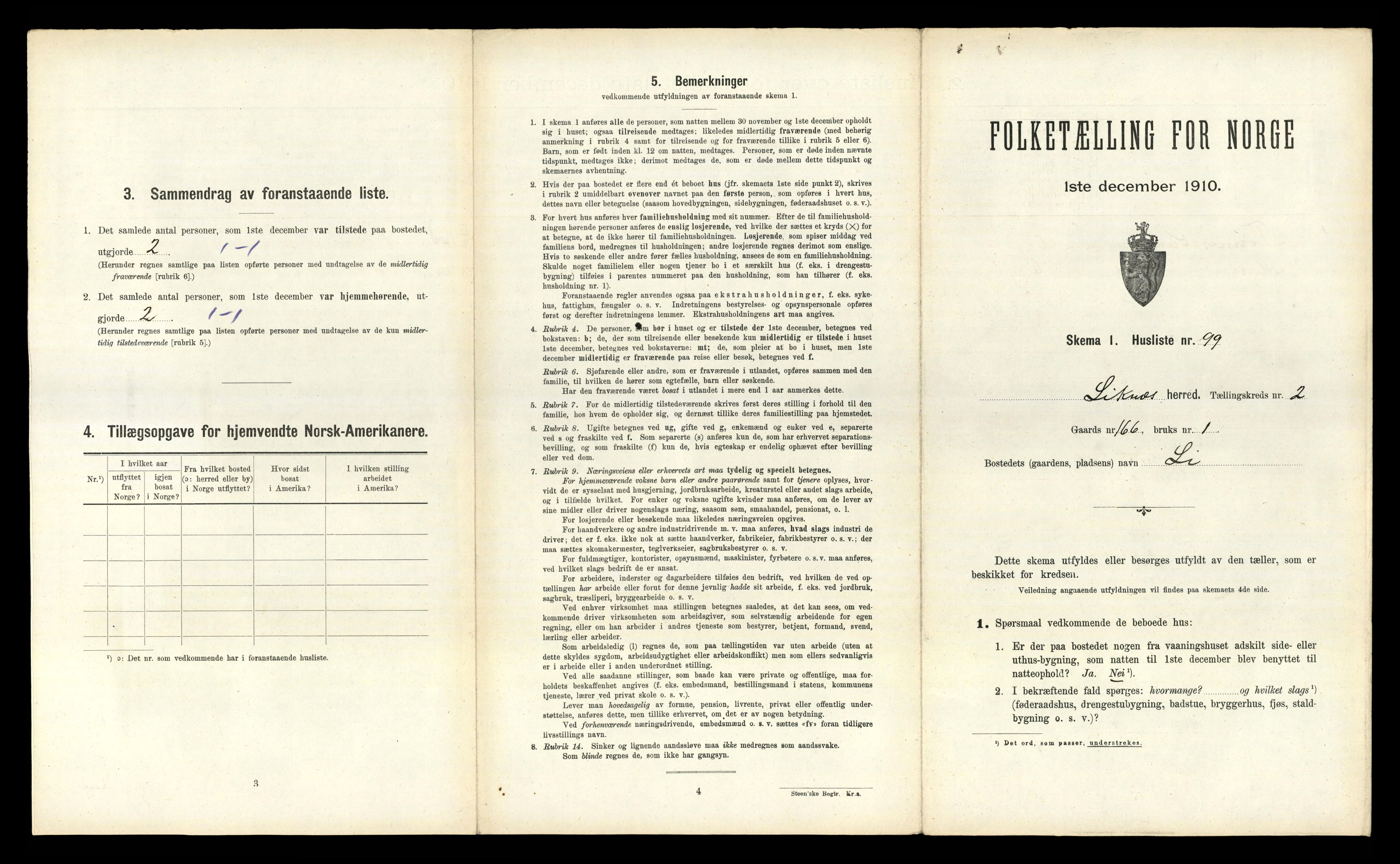 RA, Folketelling 1910 for 1037 Liknes herred, 1910, s. 354