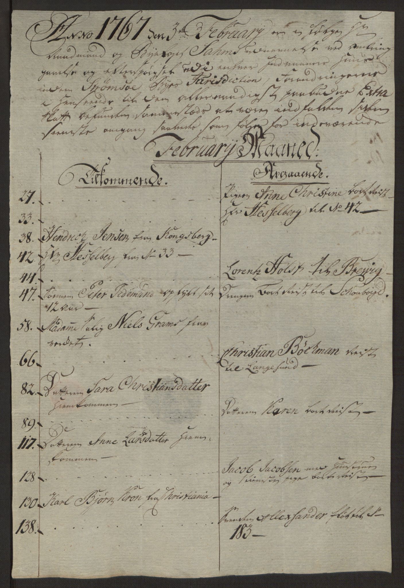 Rentekammeret inntil 1814, Reviderte regnskaper, Byregnskaper, RA/EA-4066/R/Rg/L0144/0001: [G4] Kontribusjonsregnskap / Ekstraskatt, 1762-1767, s. 511