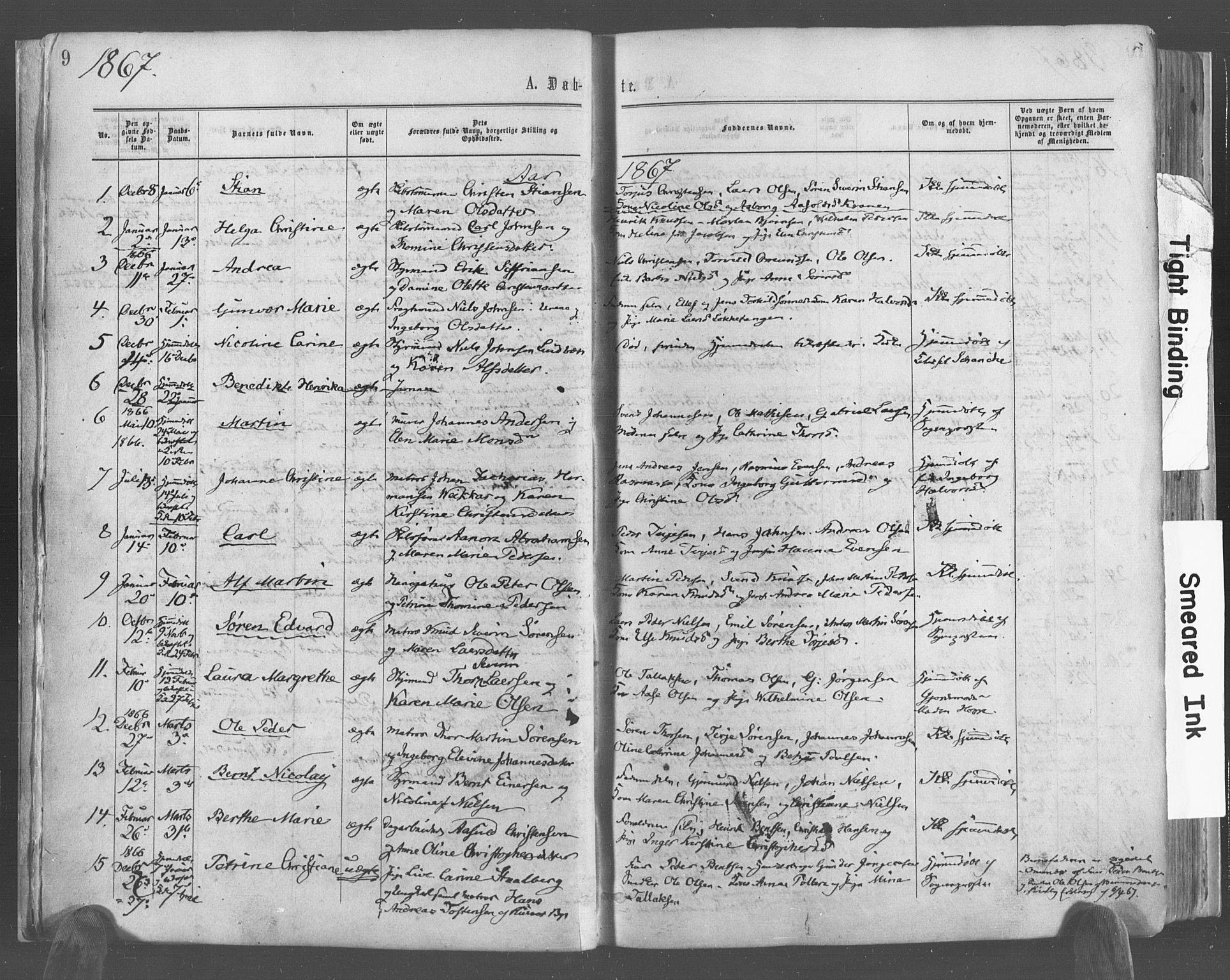 Risør sokneprestkontor, AV/SAK-1111-0035/F/Fa/L0004: Ministerialbok nr. A 4, 1865-1882, s. 9