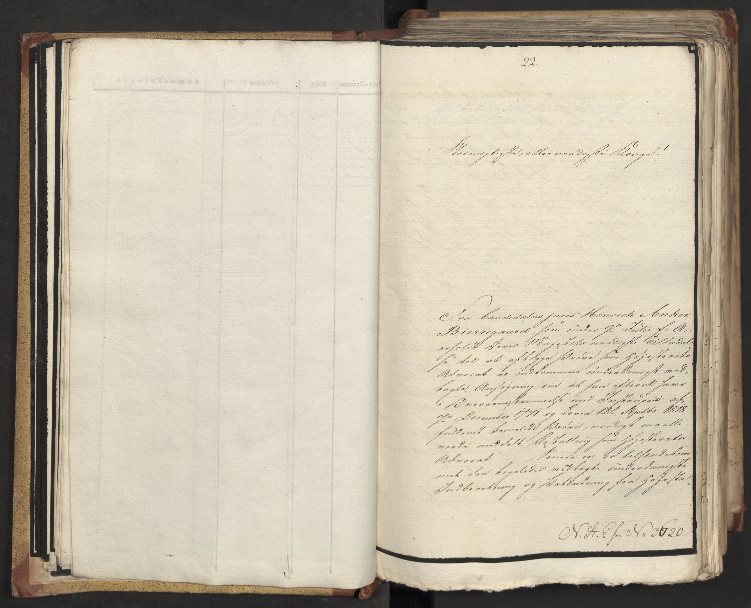 Statsrådsavdelingen i Stockholm, AV/RA-S-1003/D/Da/L0018: Regjeringsinnstillinger nr. 3599-3855, 1819, s. 47