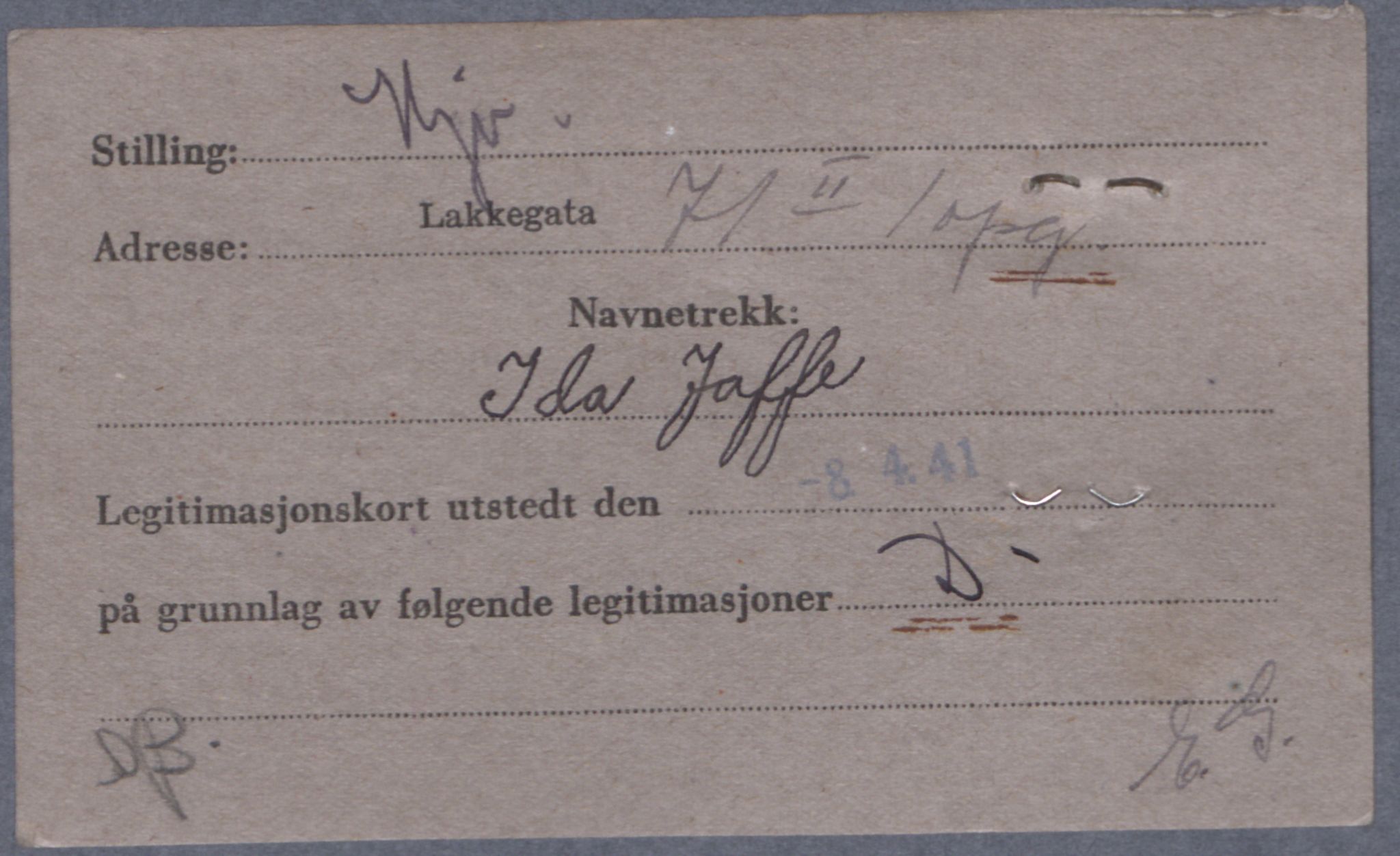 Sosialdepartementet, Våre Falne, RA/S-1708/E/Ee/L0021A: Fotografier av jøder på legitimasjonskort (1941-42), 1941-1942, s. 178