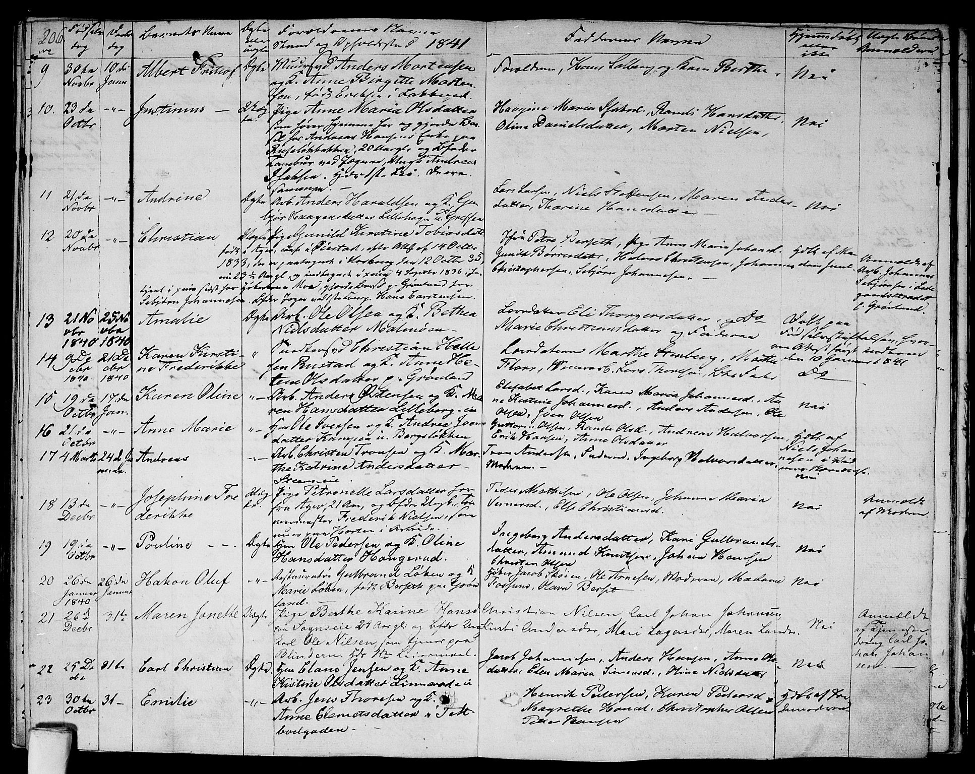 Aker prestekontor kirkebøker, AV/SAO-A-10861/F/L0016: Ministerialbok nr. 16, 1827-1841, s. 206