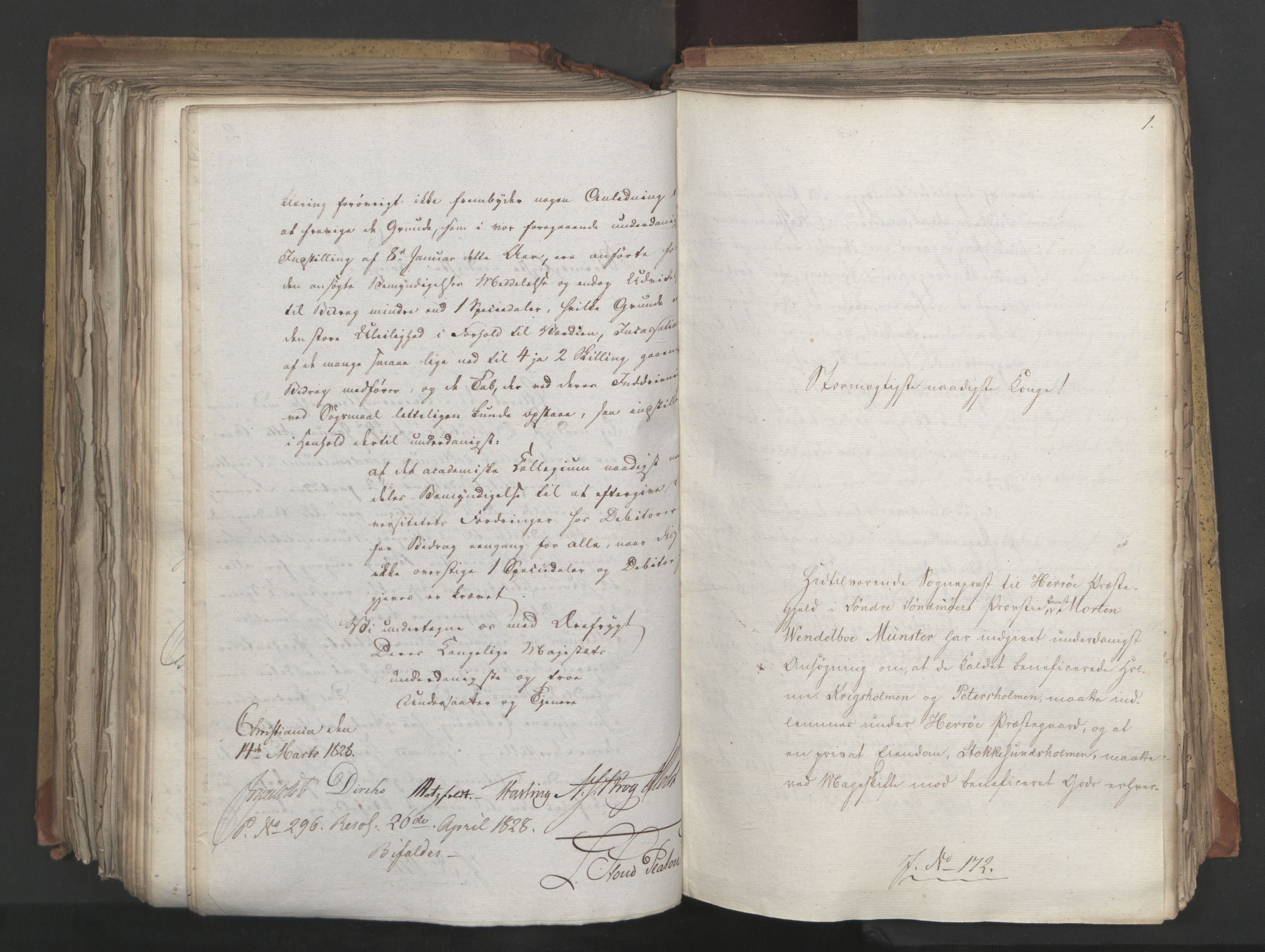 Statsrådsavdelingen i Stockholm, AV/RA-S-1003/D/Da/L0054: Regjeringsinnstillinger nr. 1-230, 1828, s. 528