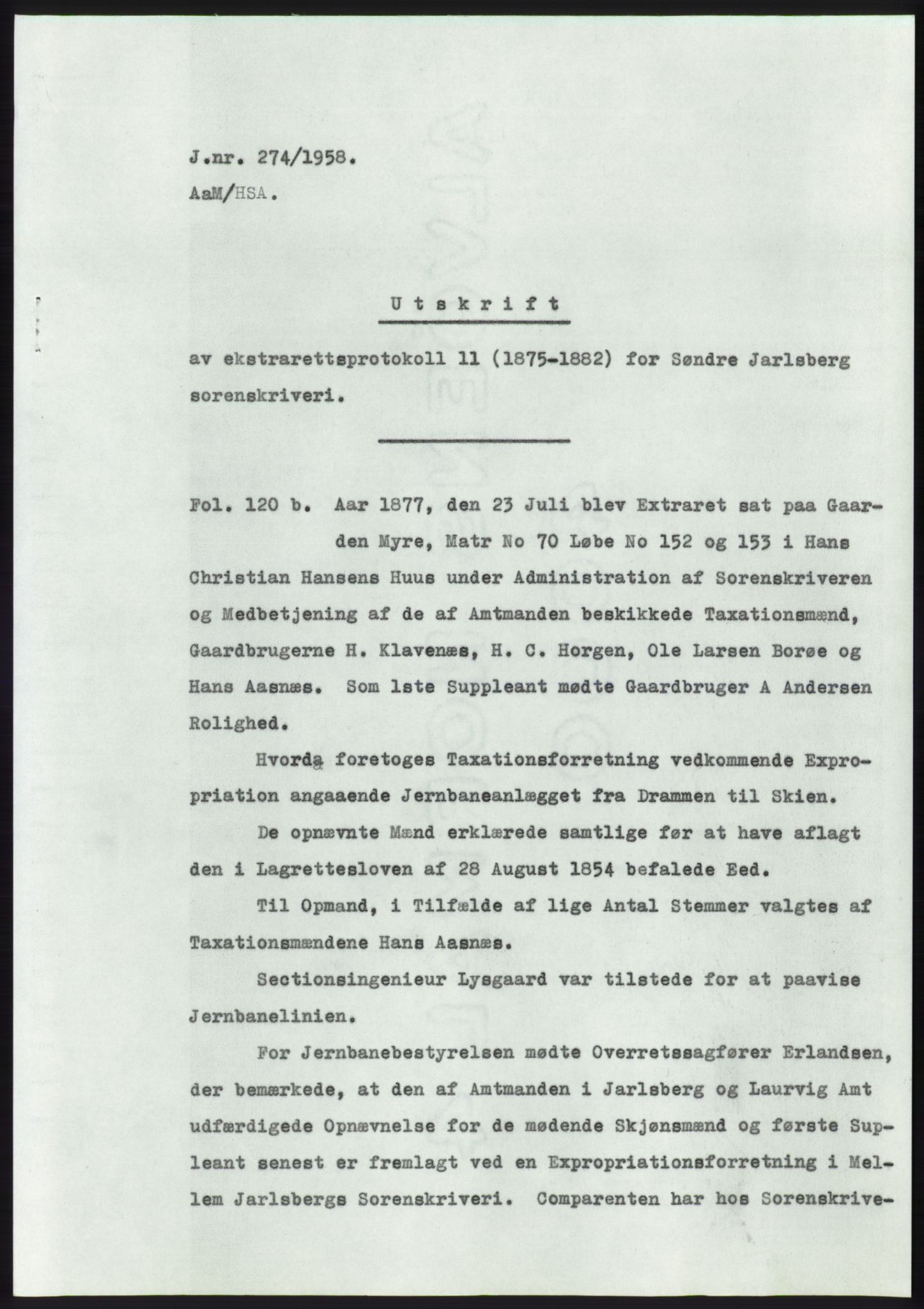 Statsarkivet i Kongsberg, SAKO/A-0001, 1958, s. 117