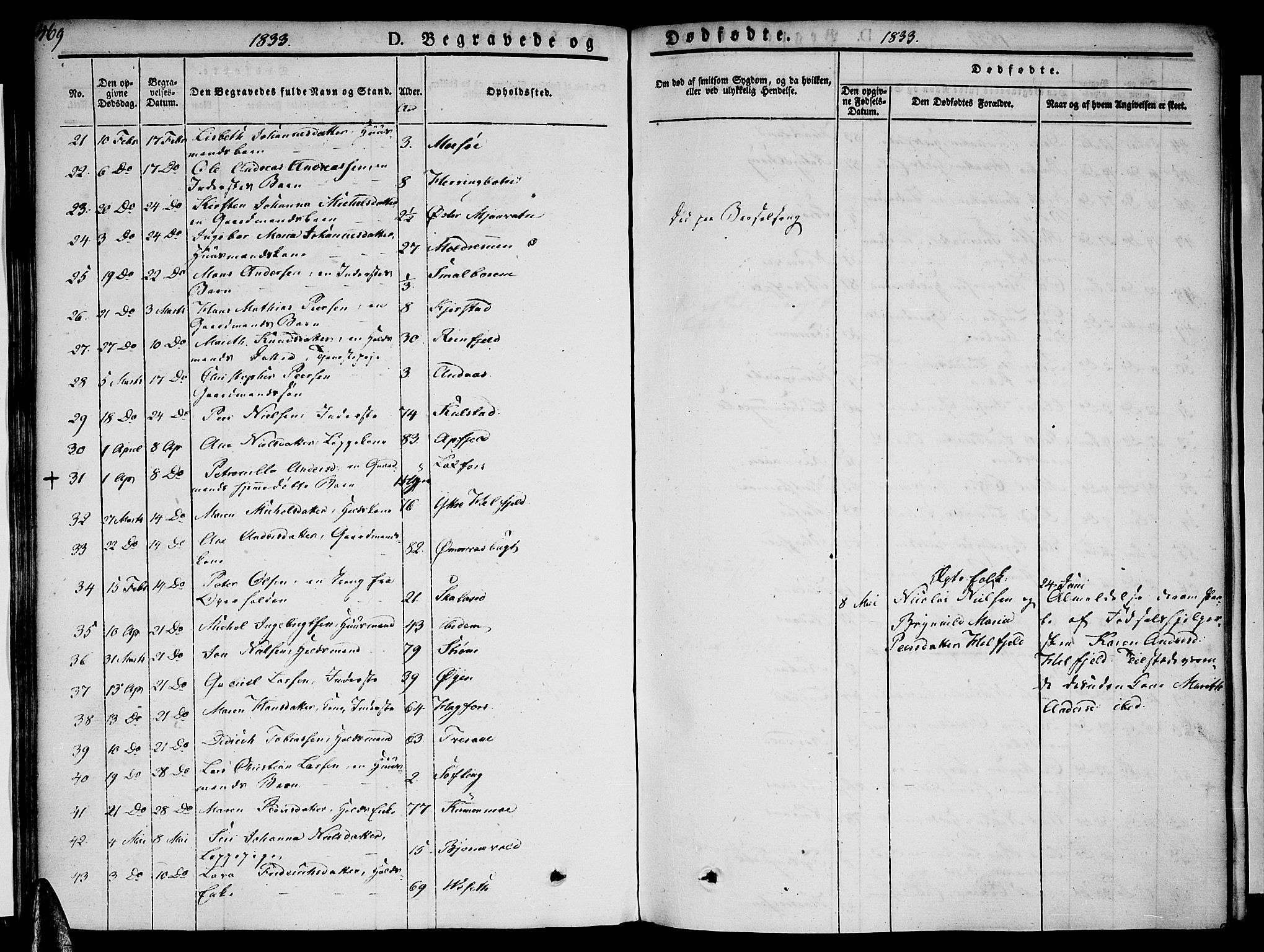 Ministerialprotokoller, klokkerbøker og fødselsregistre - Nordland, AV/SAT-A-1459/820/L0290: Ministerialbok nr. 820A11, 1826-1845, s. 469