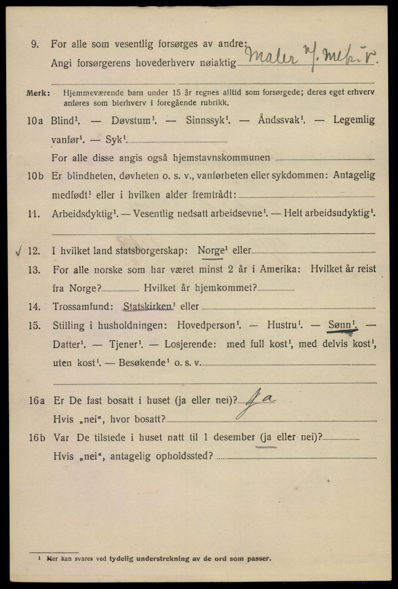 SAO, Folketelling 1920 for 0301 Kristiania kjøpstad, 1920, s. 473376