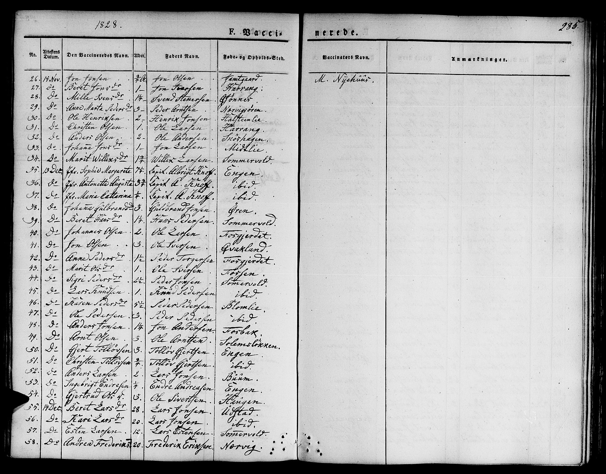 Ministerialprotokoller, klokkerbøker og fødselsregistre - Sør-Trøndelag, AV/SAT-A-1456/668/L0804: Ministerialbok nr. 668A04, 1826-1839, s. 285