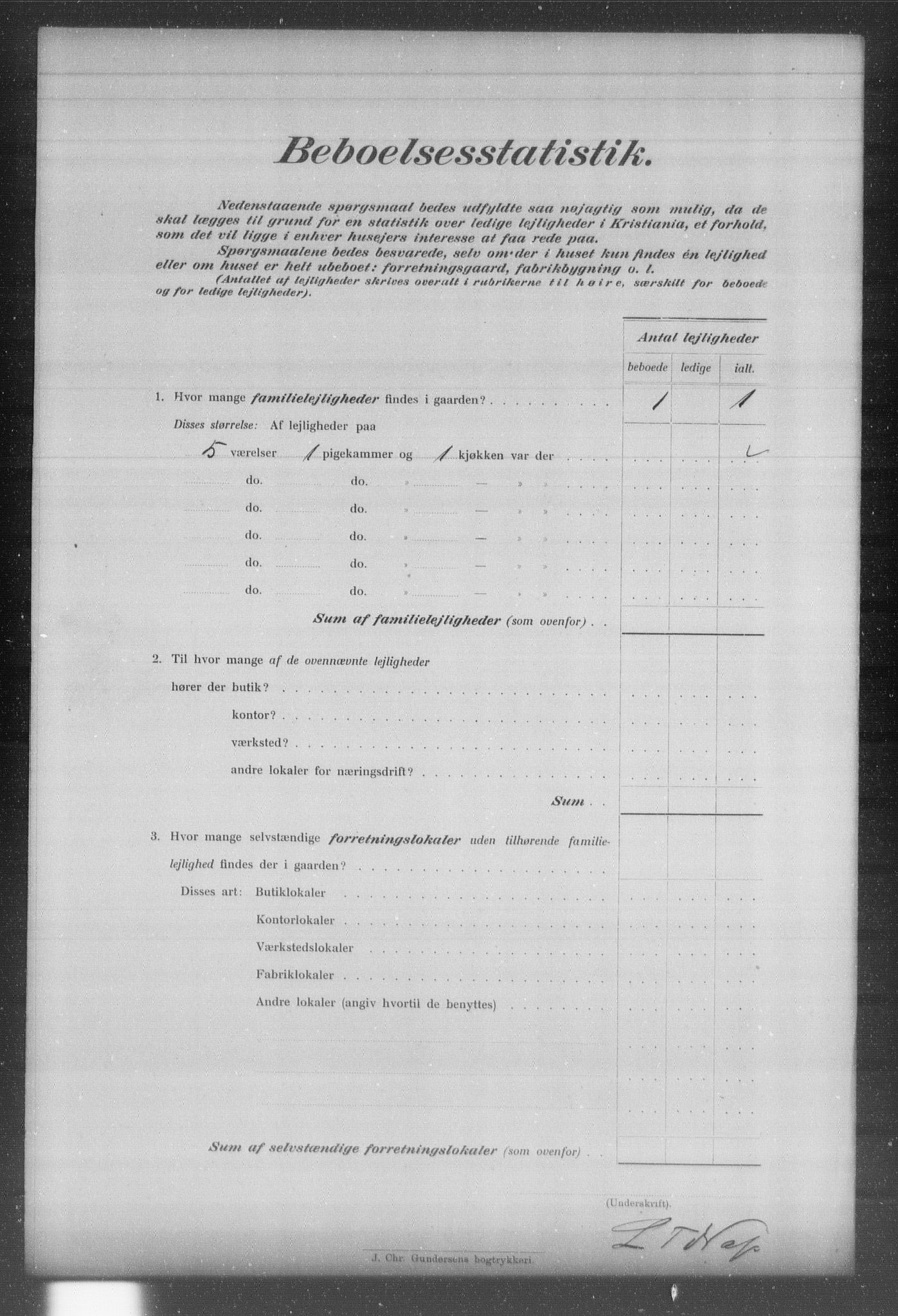 OBA, Kommunal folketelling 31.12.1903 for Kristiania kjøpstad, 1903, s. 13905