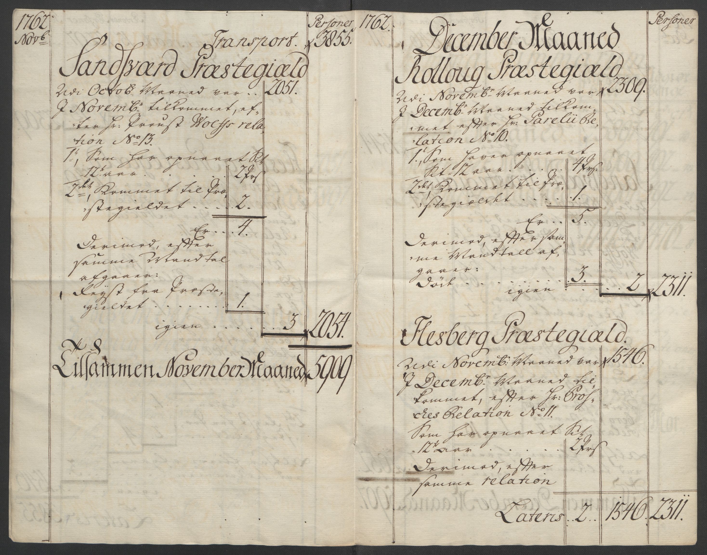 Rentekammeret inntil 1814, Reviderte regnskaper, Fogderegnskap, AV/RA-EA-4092/R24/L1672: Ekstraskatten Numedal og Sandsvær, 1762-1767, s. 118