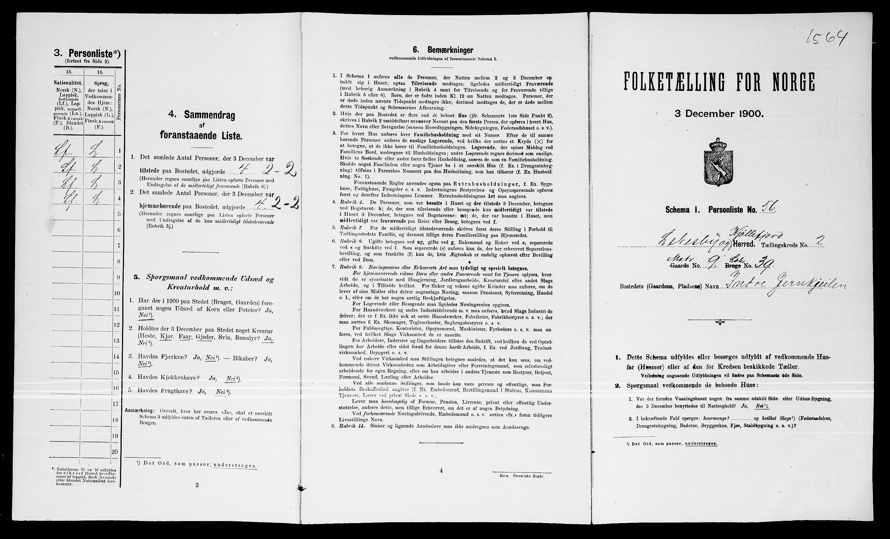 SATØ, Folketelling 1900 for 2022 Lebesby herred, 1900, s. 218