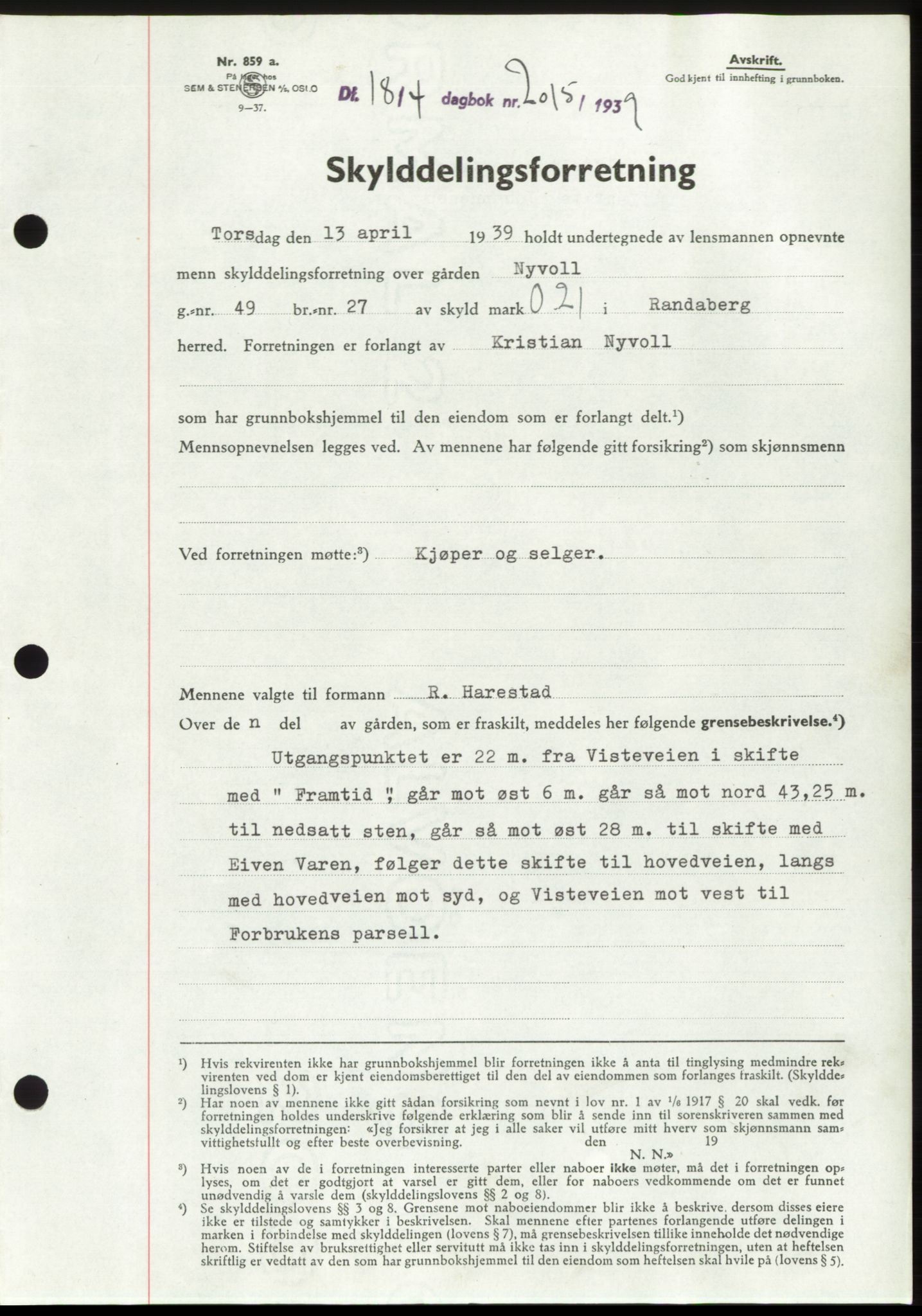 Jæren sorenskriveri, SAST/A-100310/03/G/Gba/L0074: Pantebok, 1939-1939, Dagboknr: 2015/1939