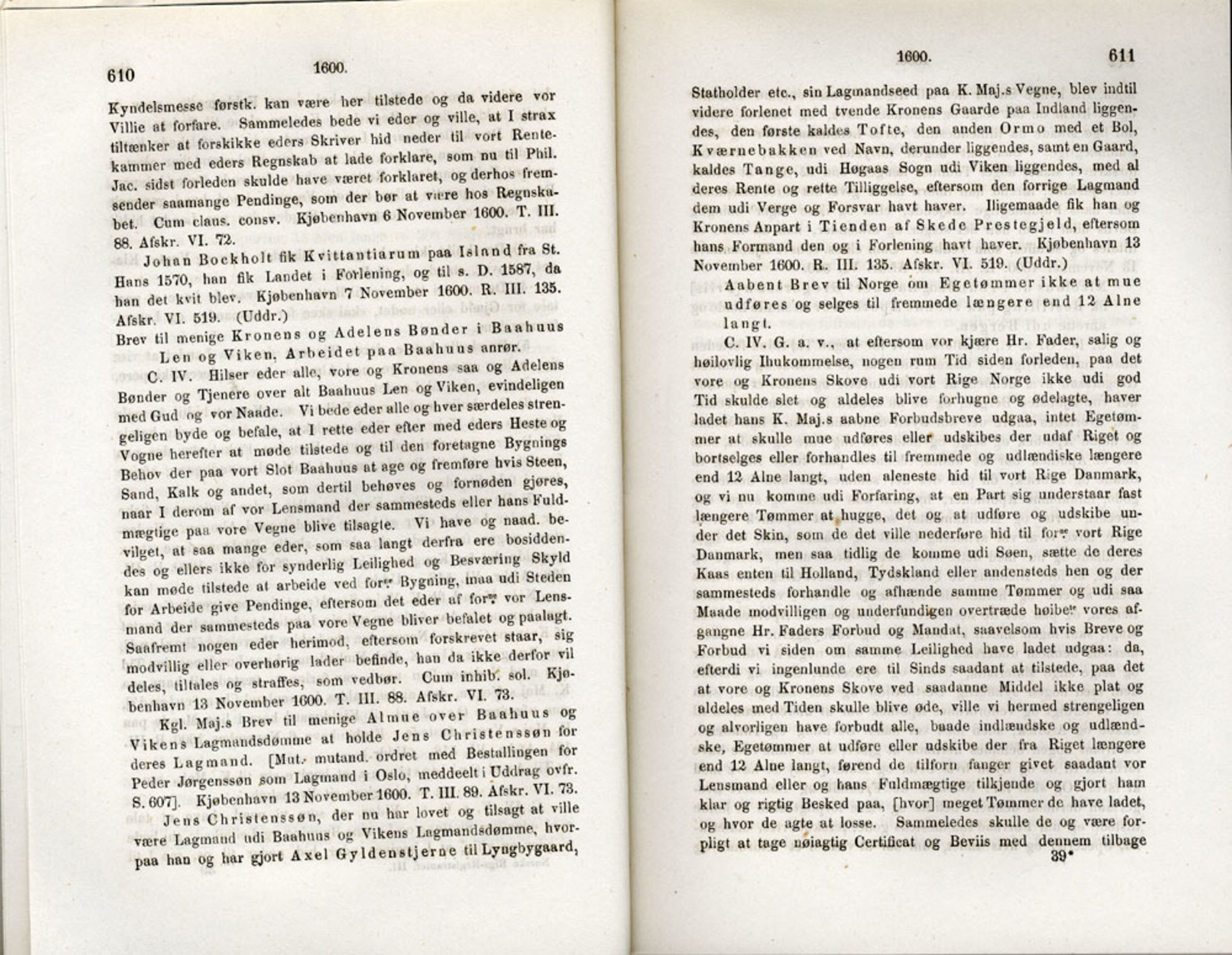 Publikasjoner utgitt av Det Norske Historiske Kildeskriftfond, PUBL/-/-/-: Norske Rigs-Registranter, bind 3, 1588-1602, s. 610-611