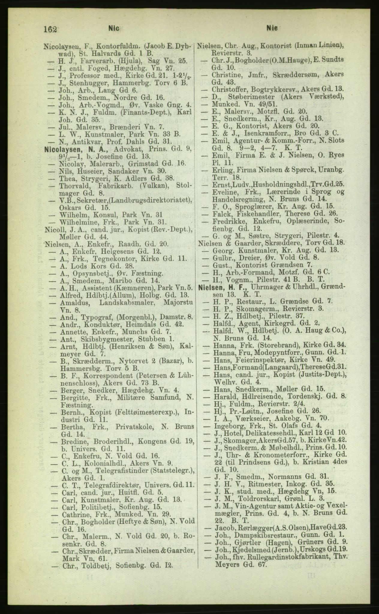 Kristiania/Oslo adressebok, PUBL/-, 1883, s. 162