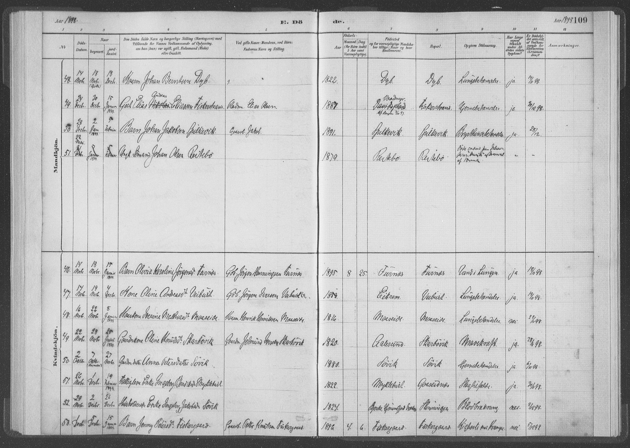 Ministerialprotokoller, klokkerbøker og fødselsregistre - Møre og Romsdal, AV/SAT-A-1454/528/L0403: Ministerialbok nr. 528A13I, 1880-1947, s. 109