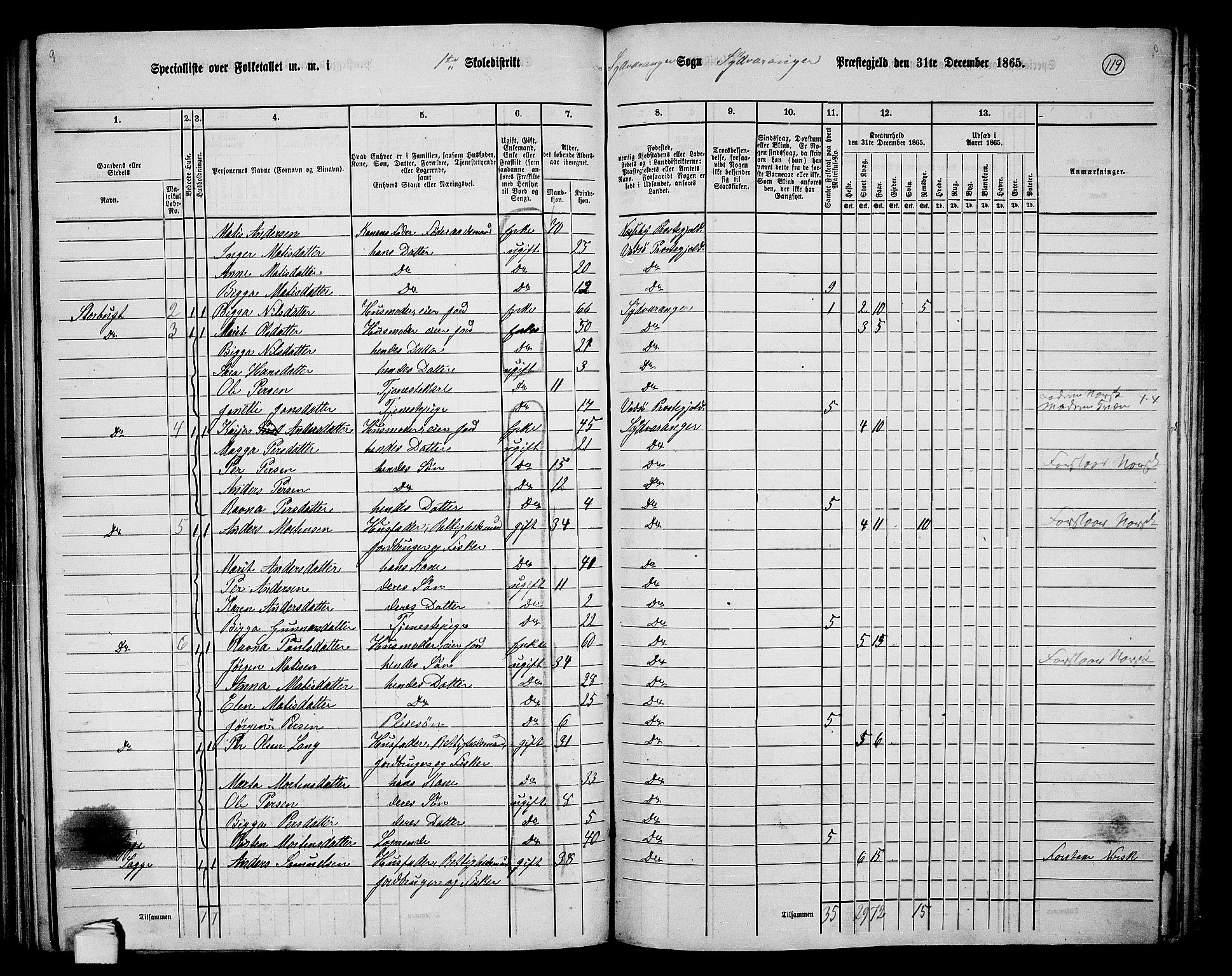 RA, Folketelling 1865 for 2030P Sør-Varanger prestegjeld, 1865, s. 22