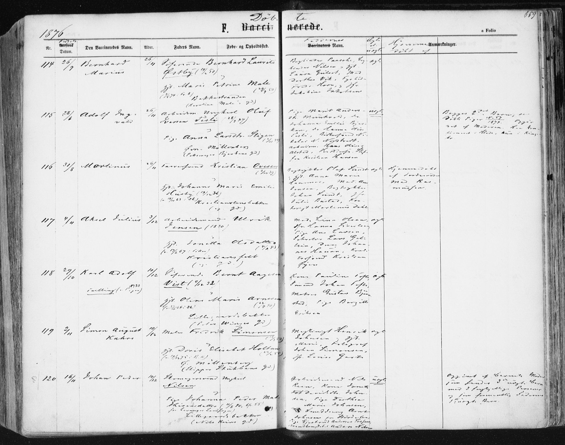 Ministerialprotokoller, klokkerbøker og fødselsregistre - Sør-Trøndelag, SAT/A-1456/604/L0186: Ministerialbok nr. 604A07, 1866-1877, s. 659