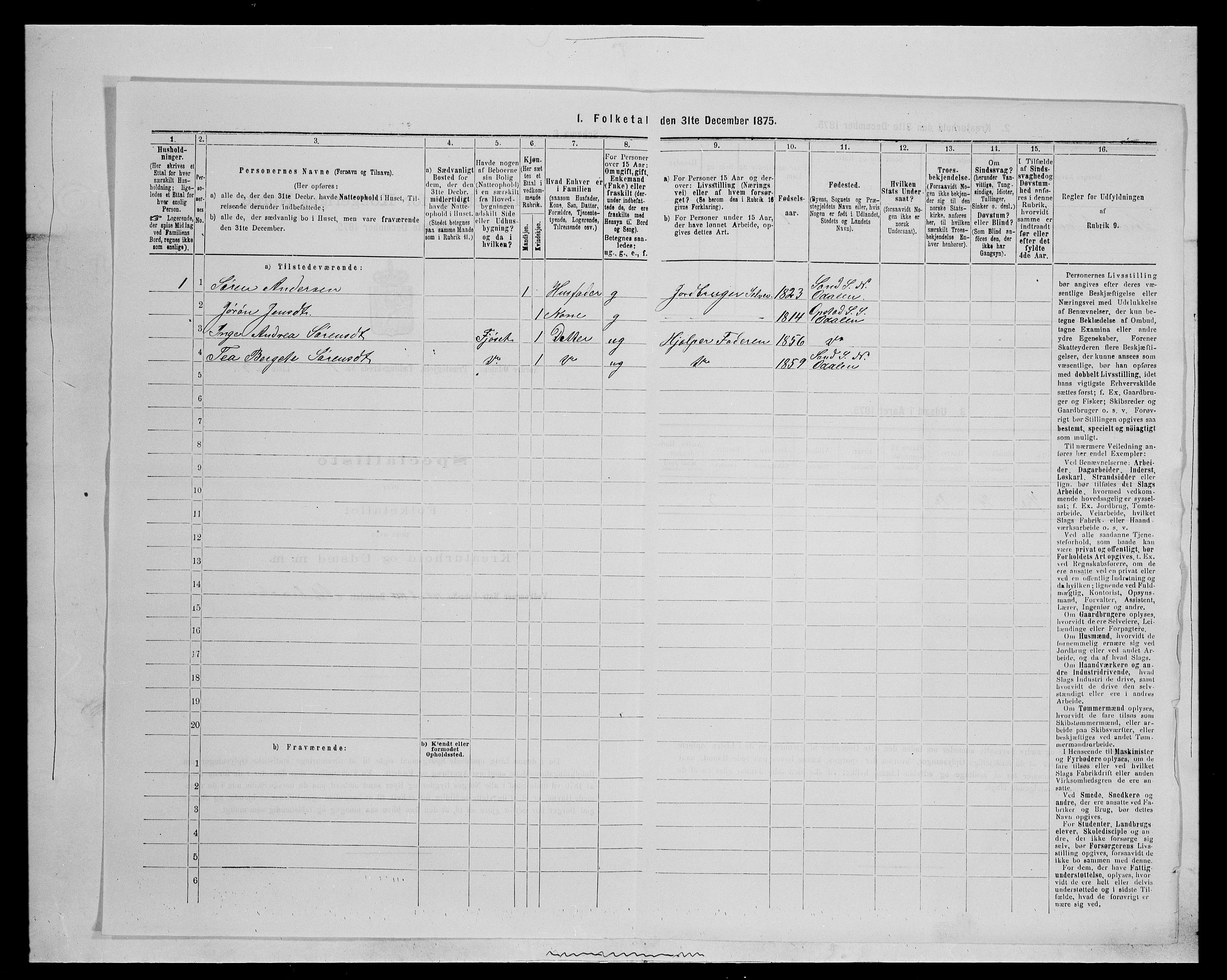 SAH, Folketelling 1875 for 0418P Nord-Odal prestegjeld, 1875, s. 77