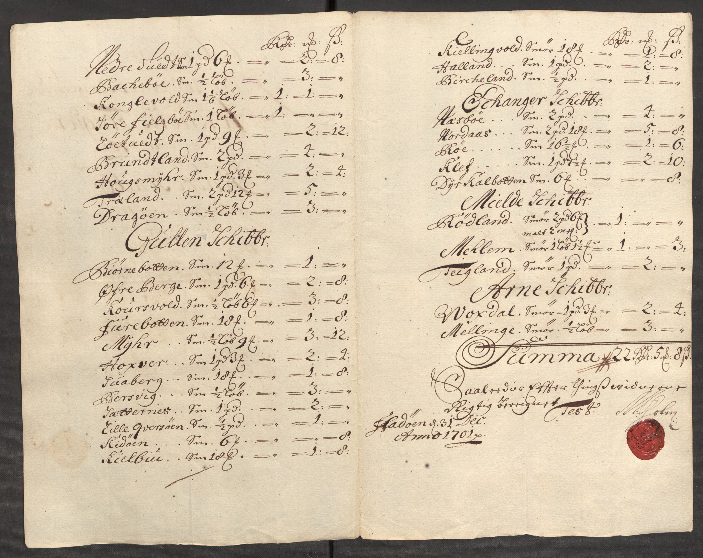 Rentekammeret inntil 1814, Reviderte regnskaper, Fogderegnskap, RA/EA-4092/R51/L3185: Fogderegnskap Nordhordland og Voss, 1700-1701, s. 408