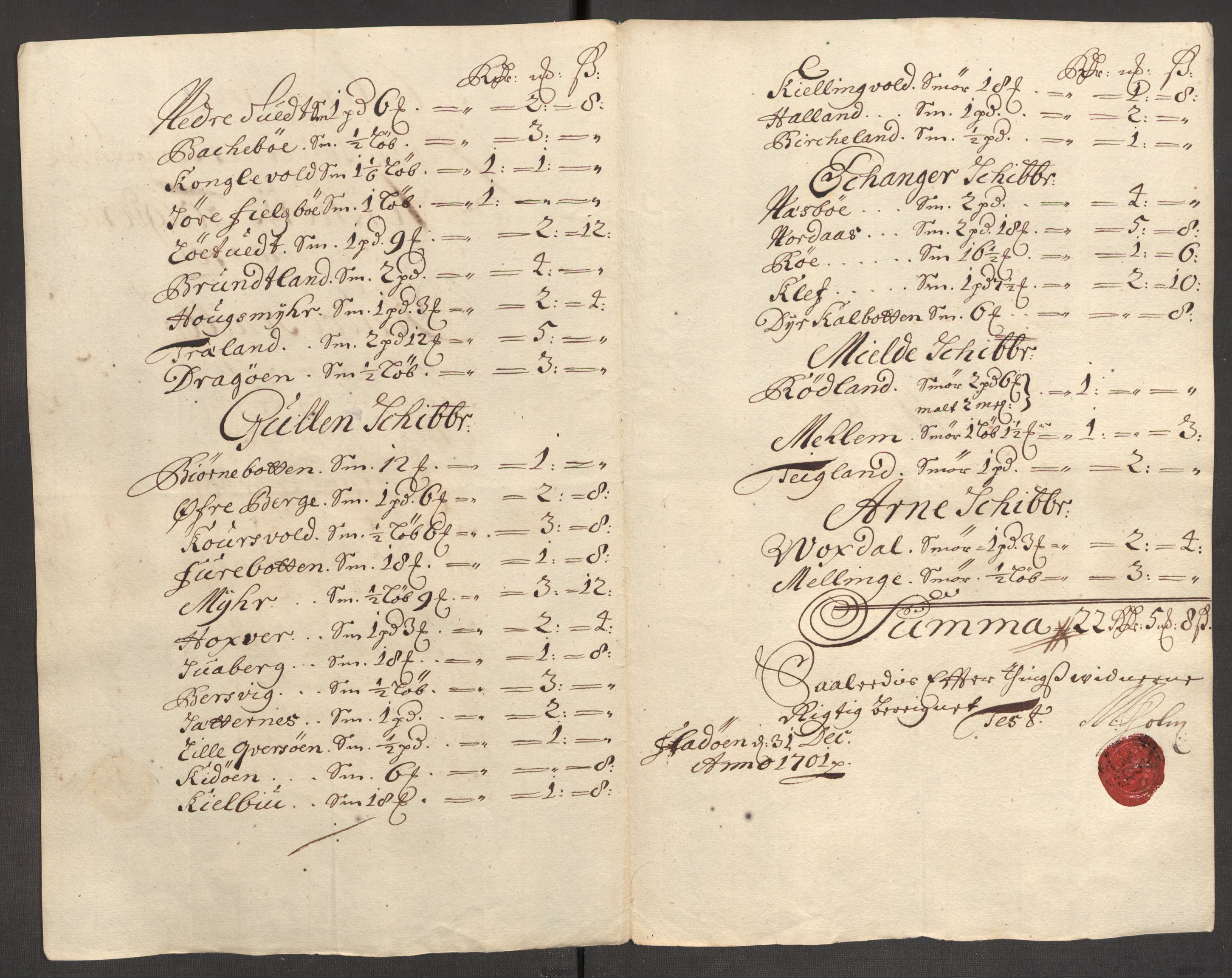 Rentekammeret inntil 1814, Reviderte regnskaper, Fogderegnskap, AV/RA-EA-4092/R51/L3185: Fogderegnskap Nordhordland og Voss, 1700-1701, s. 408