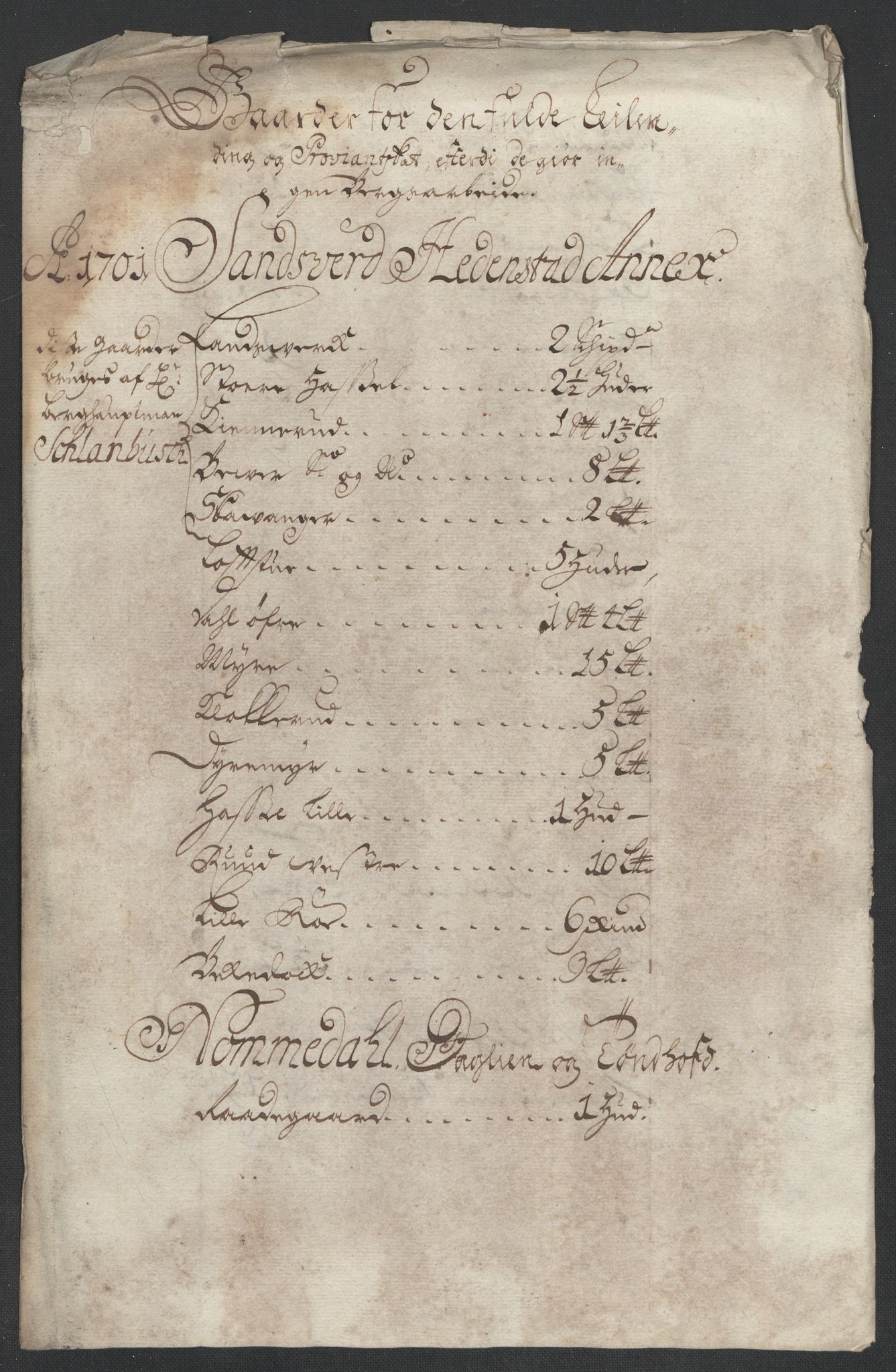 Rentekammeret inntil 1814, Reviderte regnskaper, Fogderegnskap, AV/RA-EA-4092/R24/L1579: Fogderegnskap Numedal og Sandsvær, 1701, s. 249