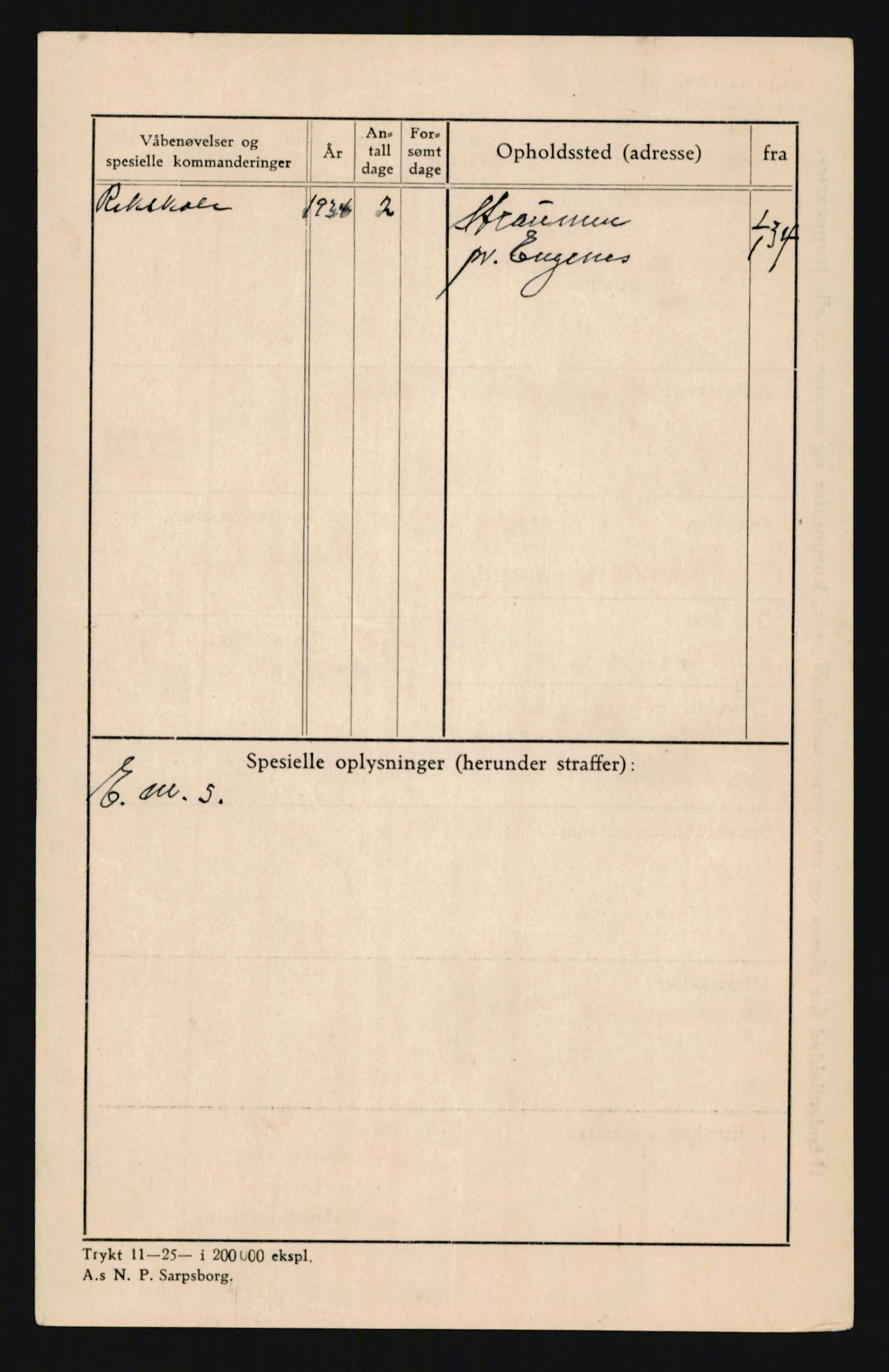 Forsvaret, Troms infanteriregiment nr. 16, AV/RA-RAFA-3146/P/Pa/L0018: Rulleblad for regimentets menige mannskaper, årsklasse 1934, 1934, s. 1220