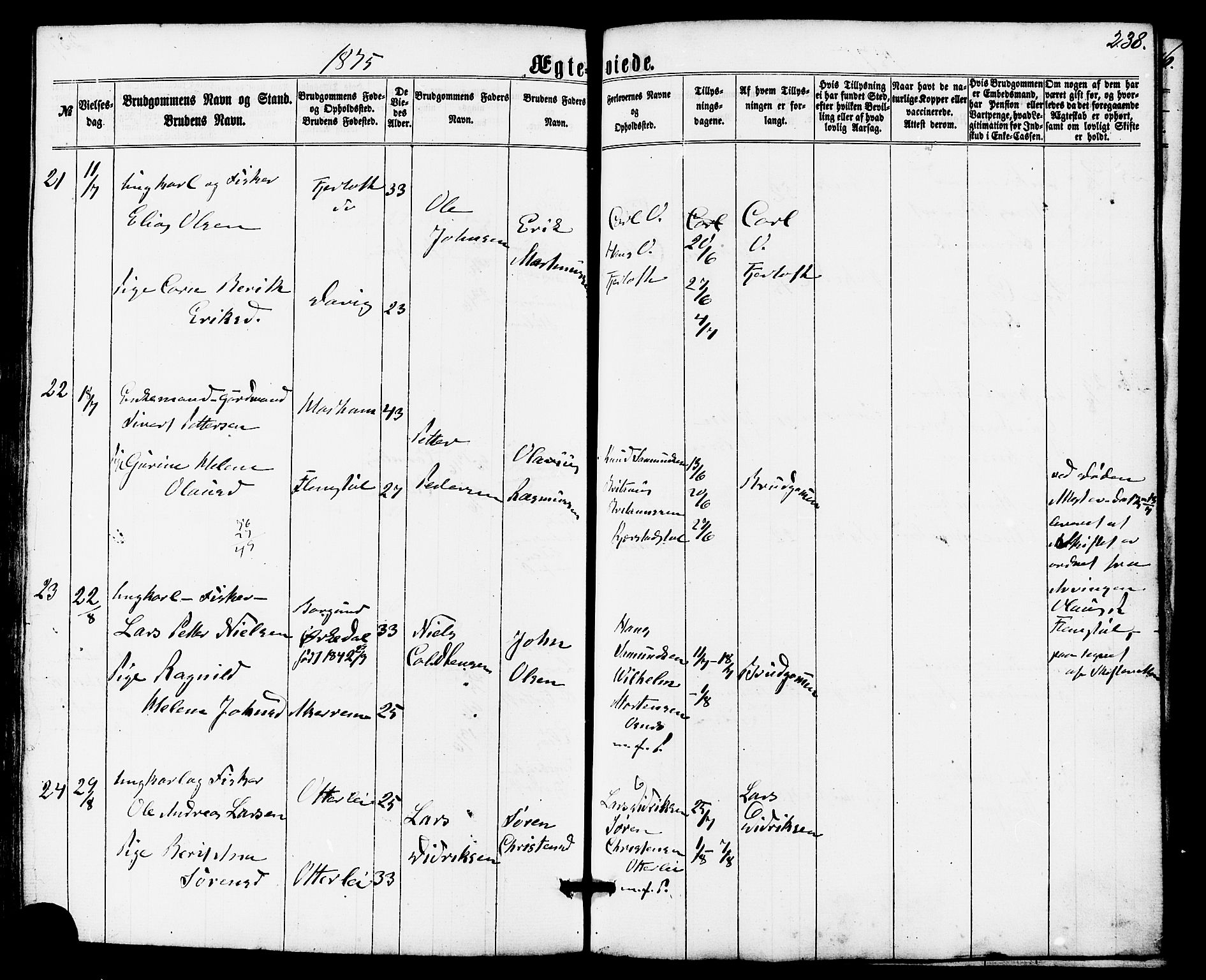 Ministerialprotokoller, klokkerbøker og fødselsregistre - Møre og Romsdal, SAT/A-1454/536/L0498: Ministerialbok nr. 536A07, 1862-1875, s. 238