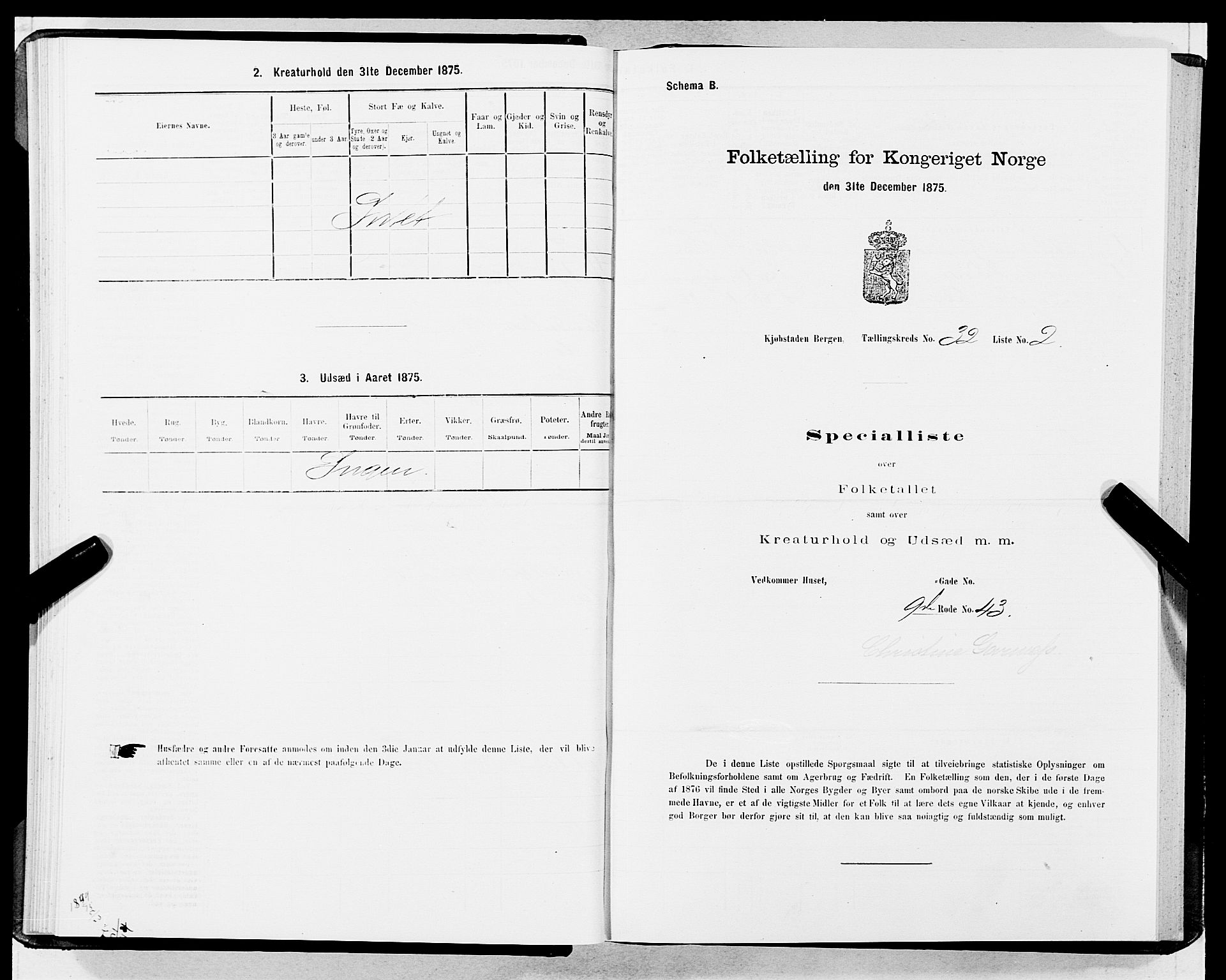 SAB, Folketelling 1875 for 1301 Bergen kjøpstad, 1875, s. 1623