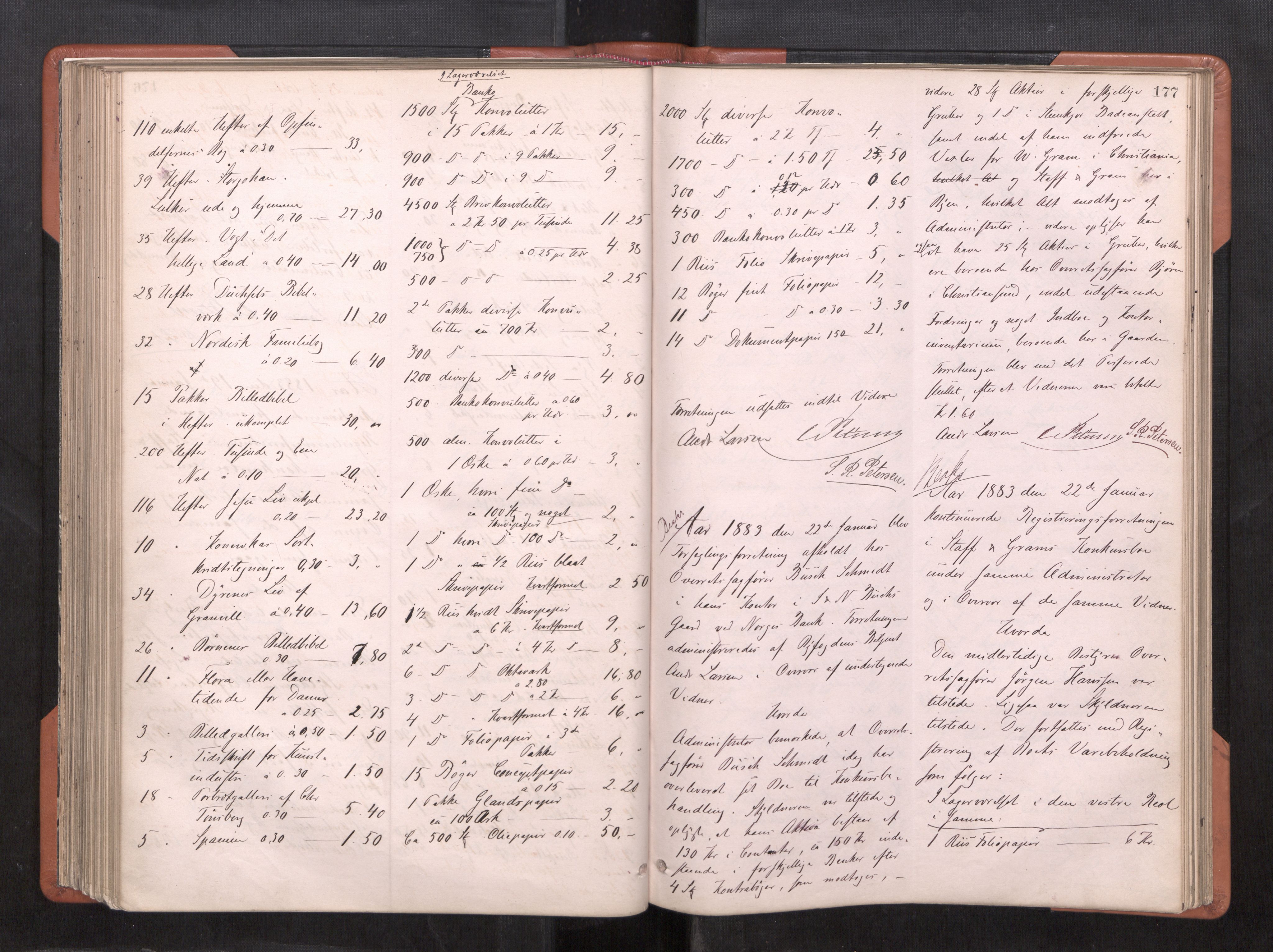 Trondheim byfogd, AV/SAT-A-0003/1/3/3C/L0009: Skifteregistreringsprotokoll (u/ register), 1878-1885, s. 177