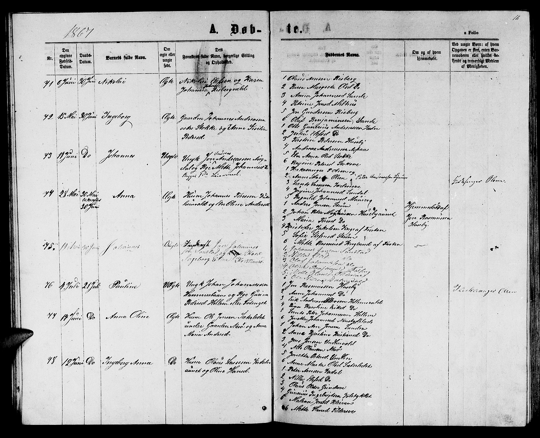 Ministerialprotokoller, klokkerbøker og fødselsregistre - Nord-Trøndelag, SAT/A-1458/714/L0133: Klokkerbok nr. 714C02, 1865-1877, s. 16