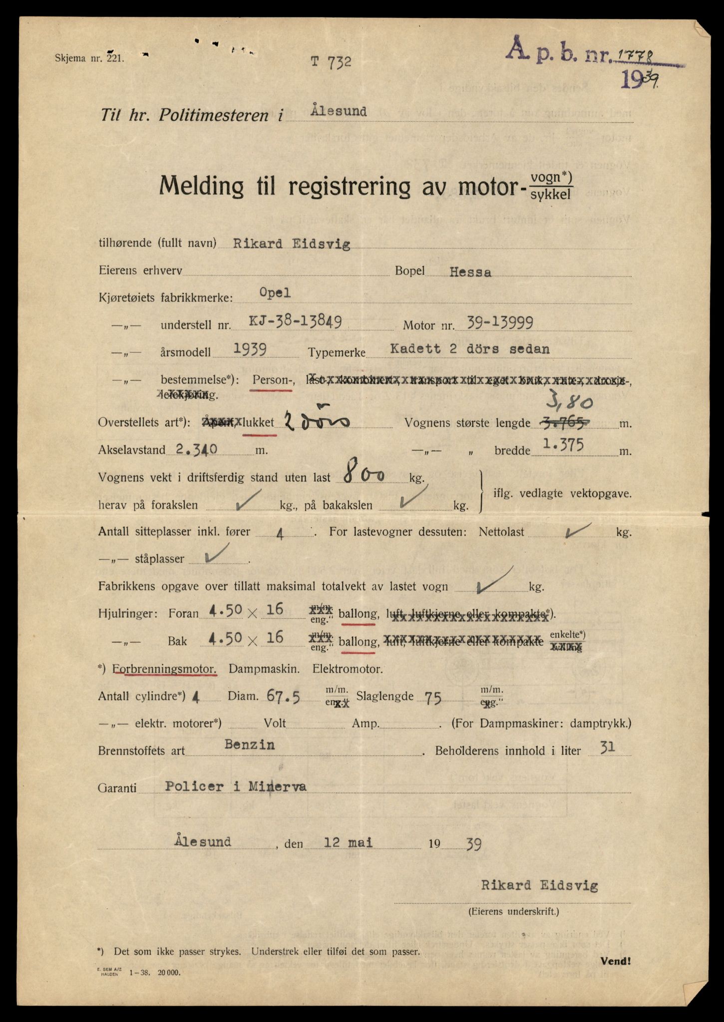 Møre og Romsdal vegkontor - Ålesund trafikkstasjon, AV/SAT-A-4099/F/Fe/L0044: Registreringskort for kjøretøy T 14205 - T 14319, 1927-1998, s. 486