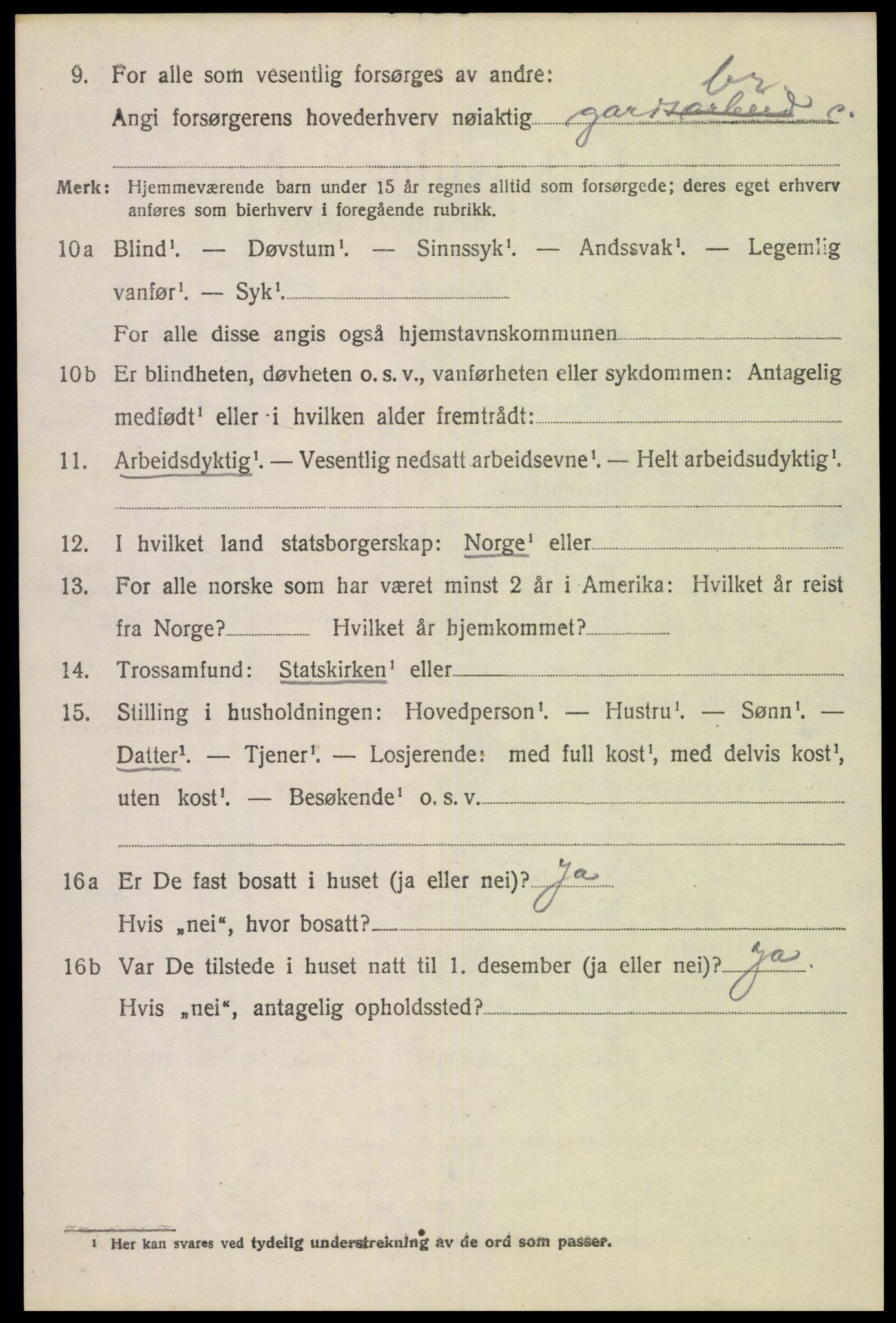 SAK, Folketelling 1920 for 1044 Gyland herred, 1920, s. 1333
