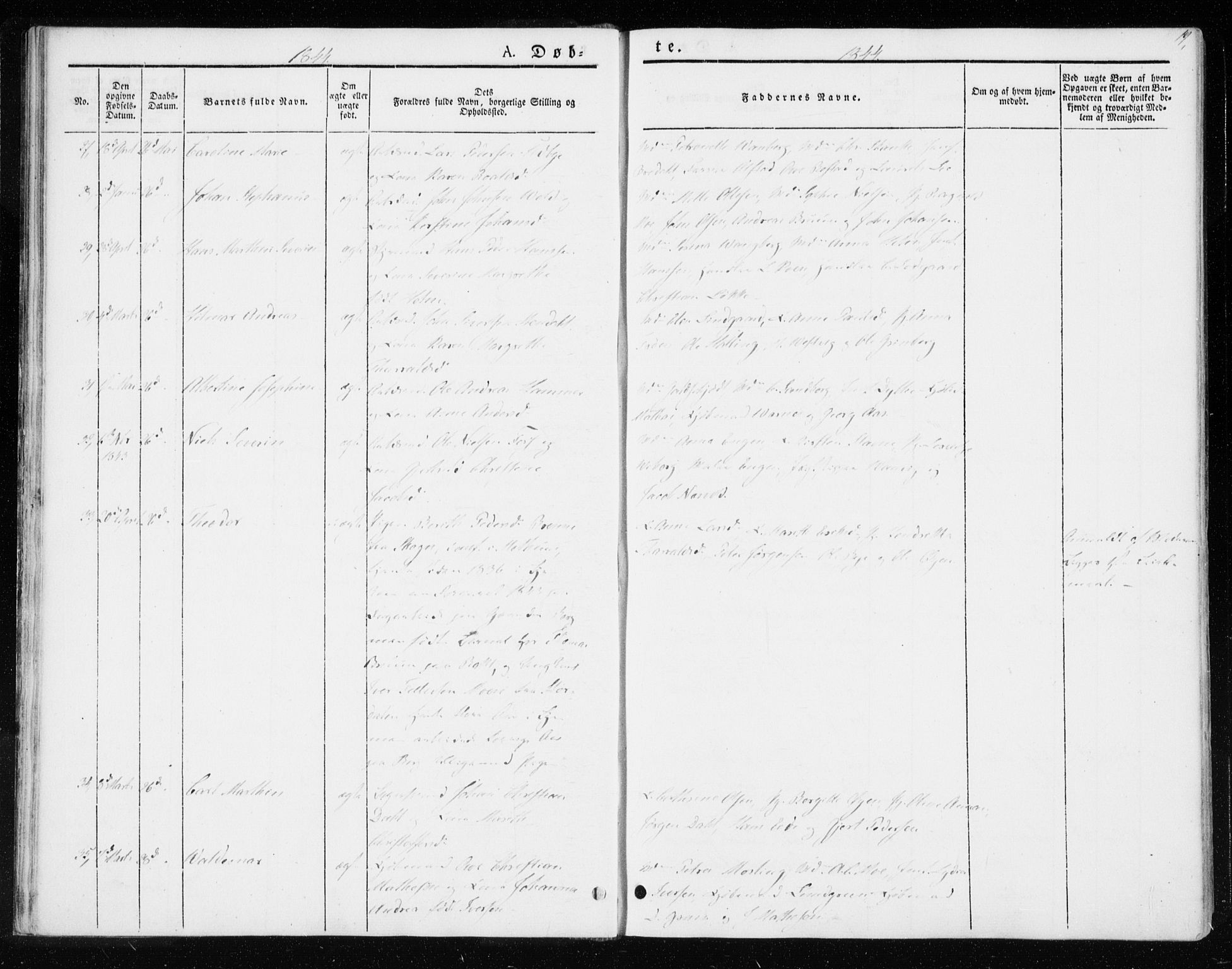 Ministerialprotokoller, klokkerbøker og fødselsregistre - Sør-Trøndelag, AV/SAT-A-1456/604/L0183: Ministerialbok nr. 604A04, 1841-1850, s. 19