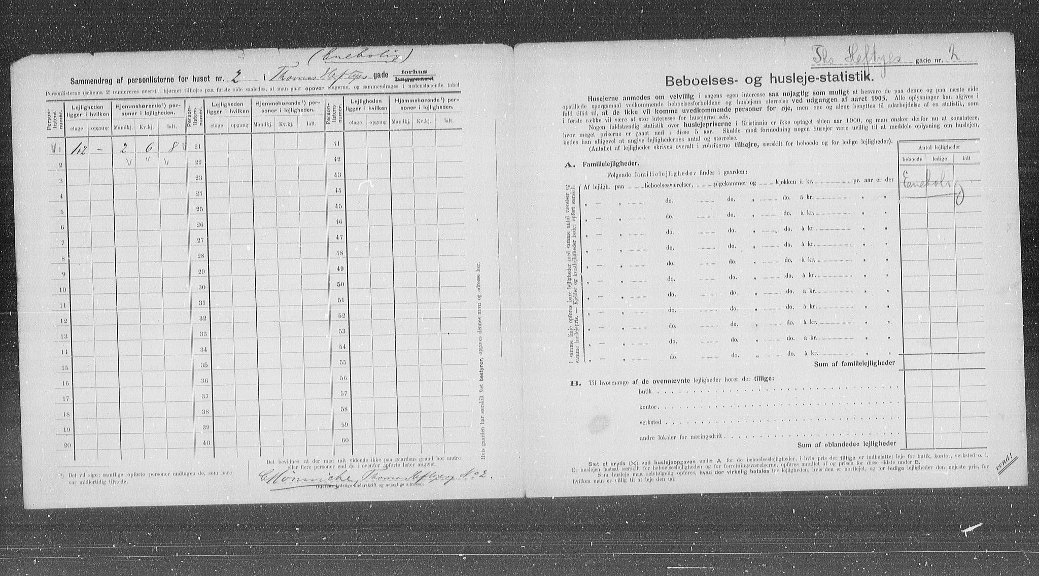 OBA, Kommunal folketelling 31.12.1905 for Kristiania kjøpstad, 1905, s. 57012