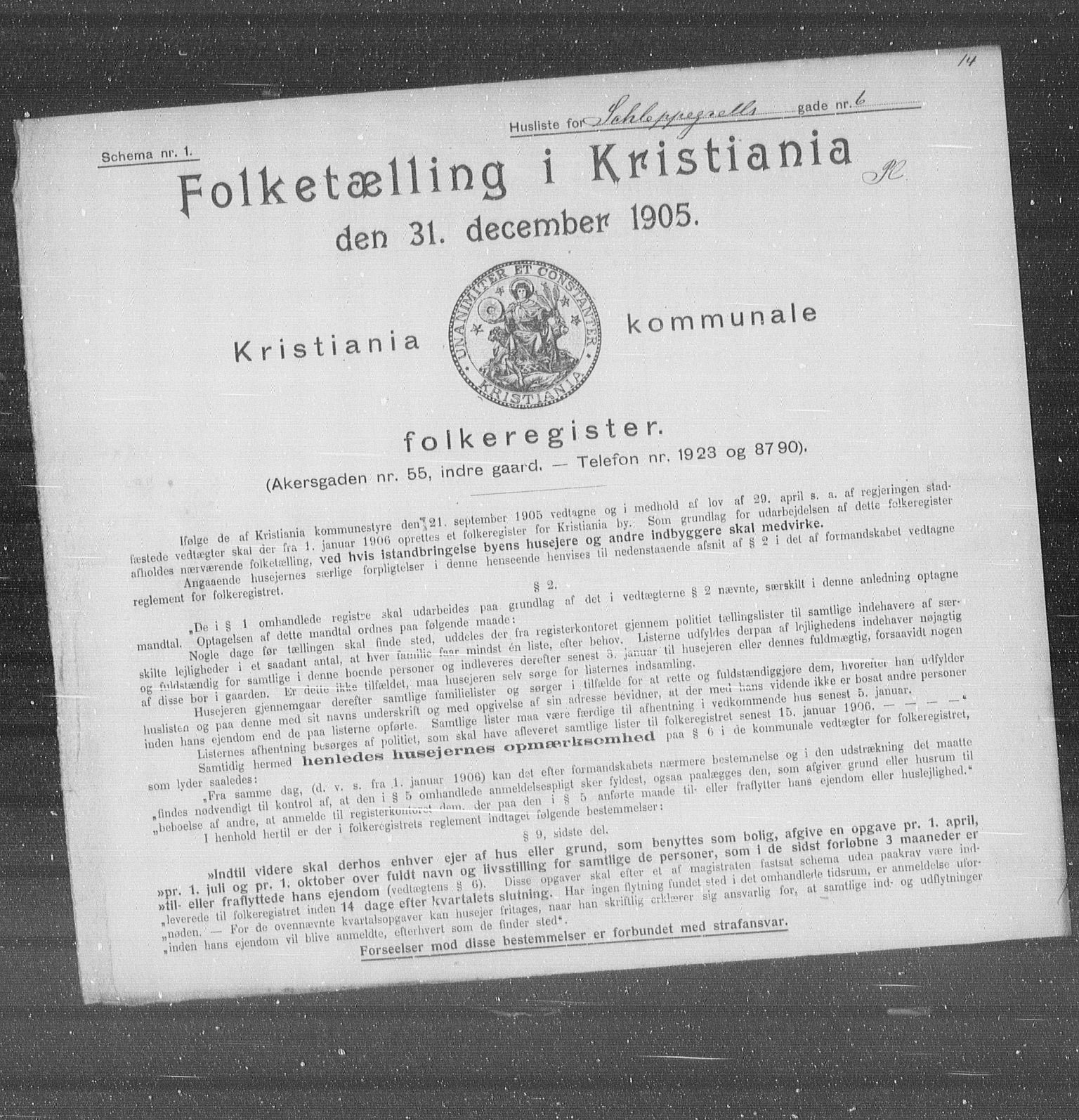 OBA, Kommunal folketelling 31.12.1905 for Kristiania kjøpstad, 1905, s. 46685