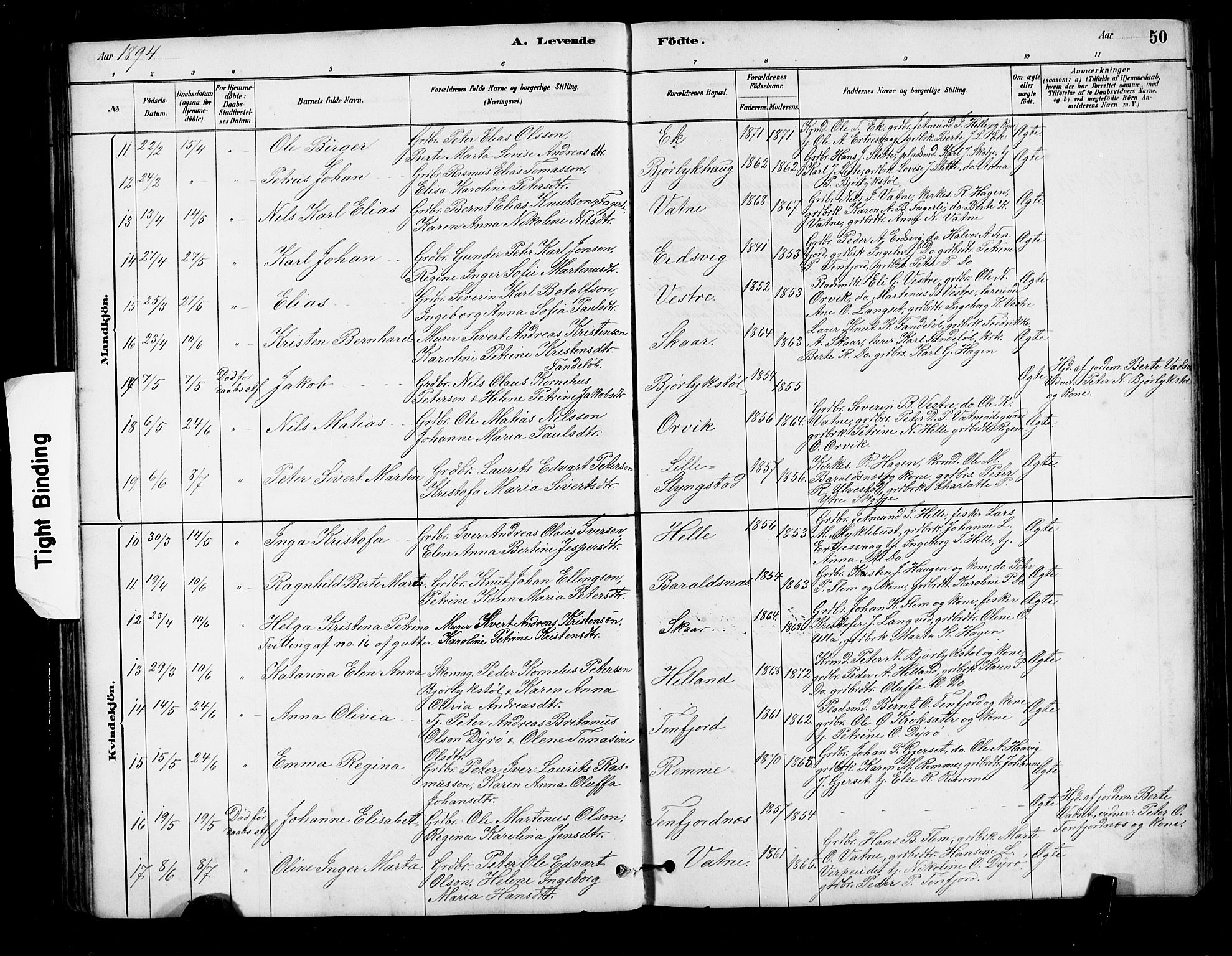 Ministerialprotokoller, klokkerbøker og fødselsregistre - Møre og Romsdal, AV/SAT-A-1454/525/L0376: Klokkerbok nr. 525C02, 1880-1902, s. 50