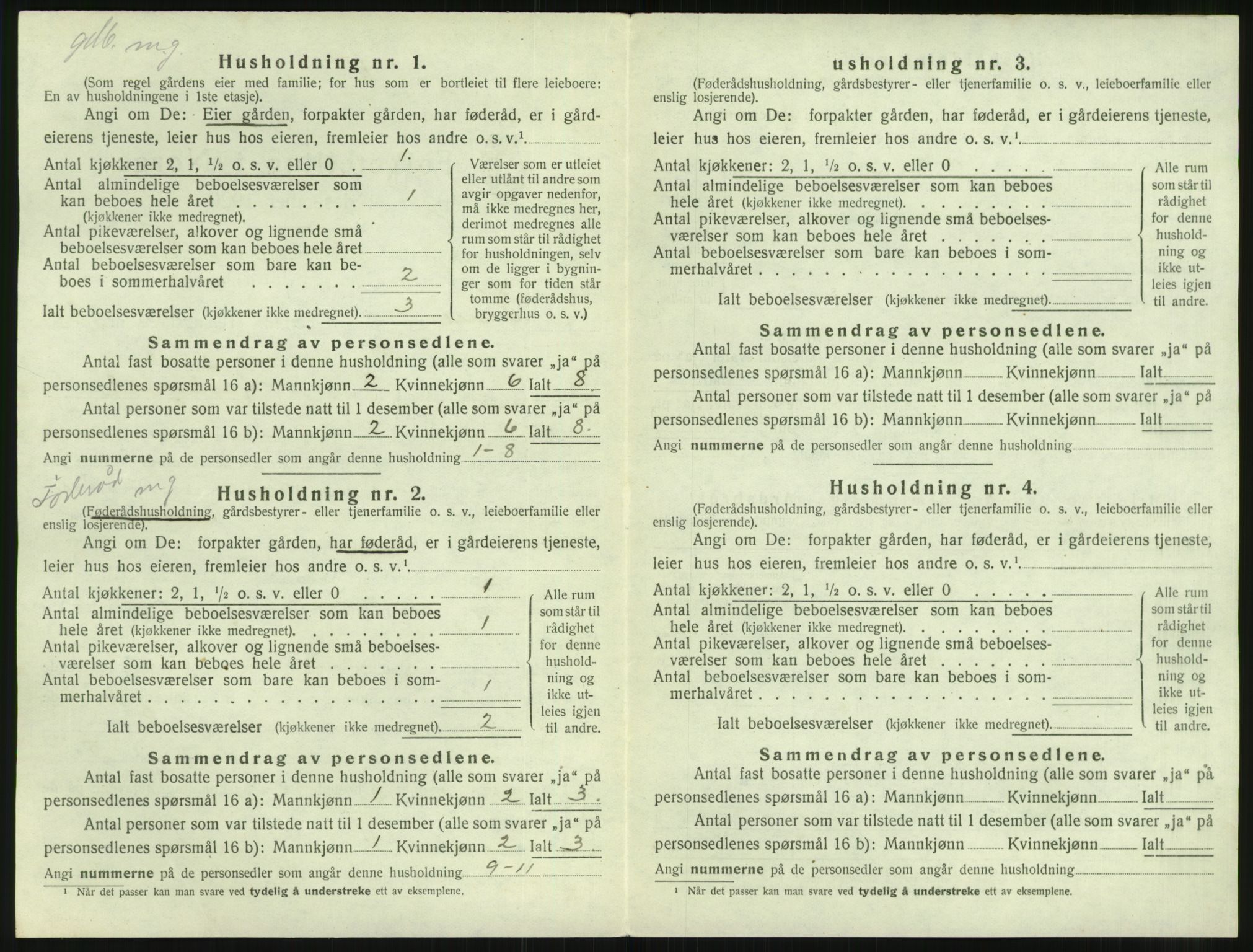 SAST, Folketelling 1920 for 1121 Time herred, 1920, s. 1236