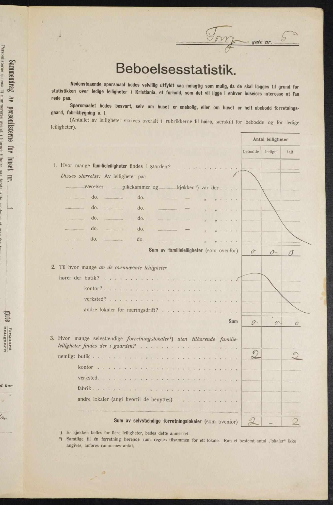 OBA, Kommunal folketelling 1.2.1913 for Kristiania, 1913, s. 113908