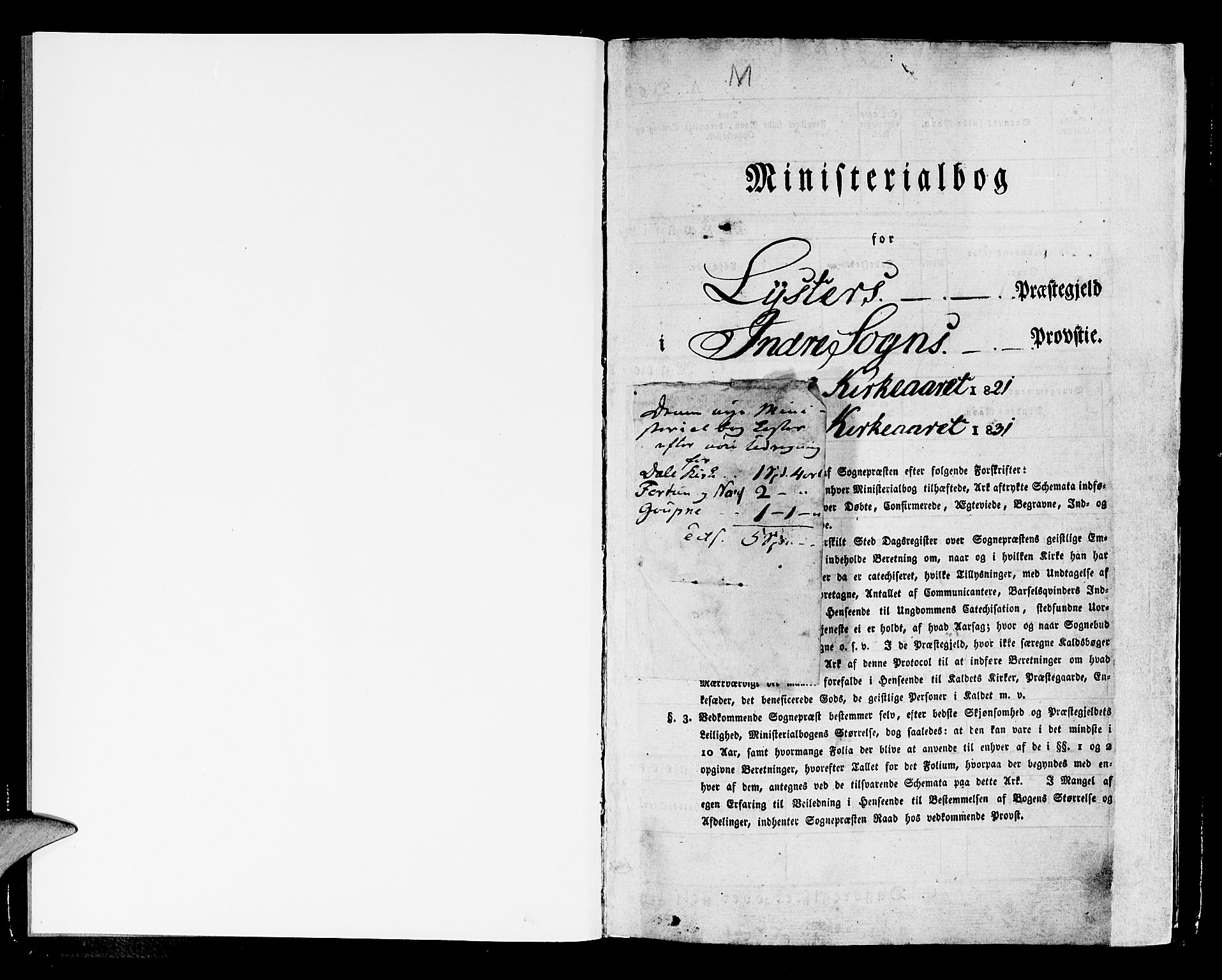 Luster sokneprestembete, AV/SAB-A-81101/H/Haa/Haaa/L0004: Ministerialbok nr. A 4, 1821-1832