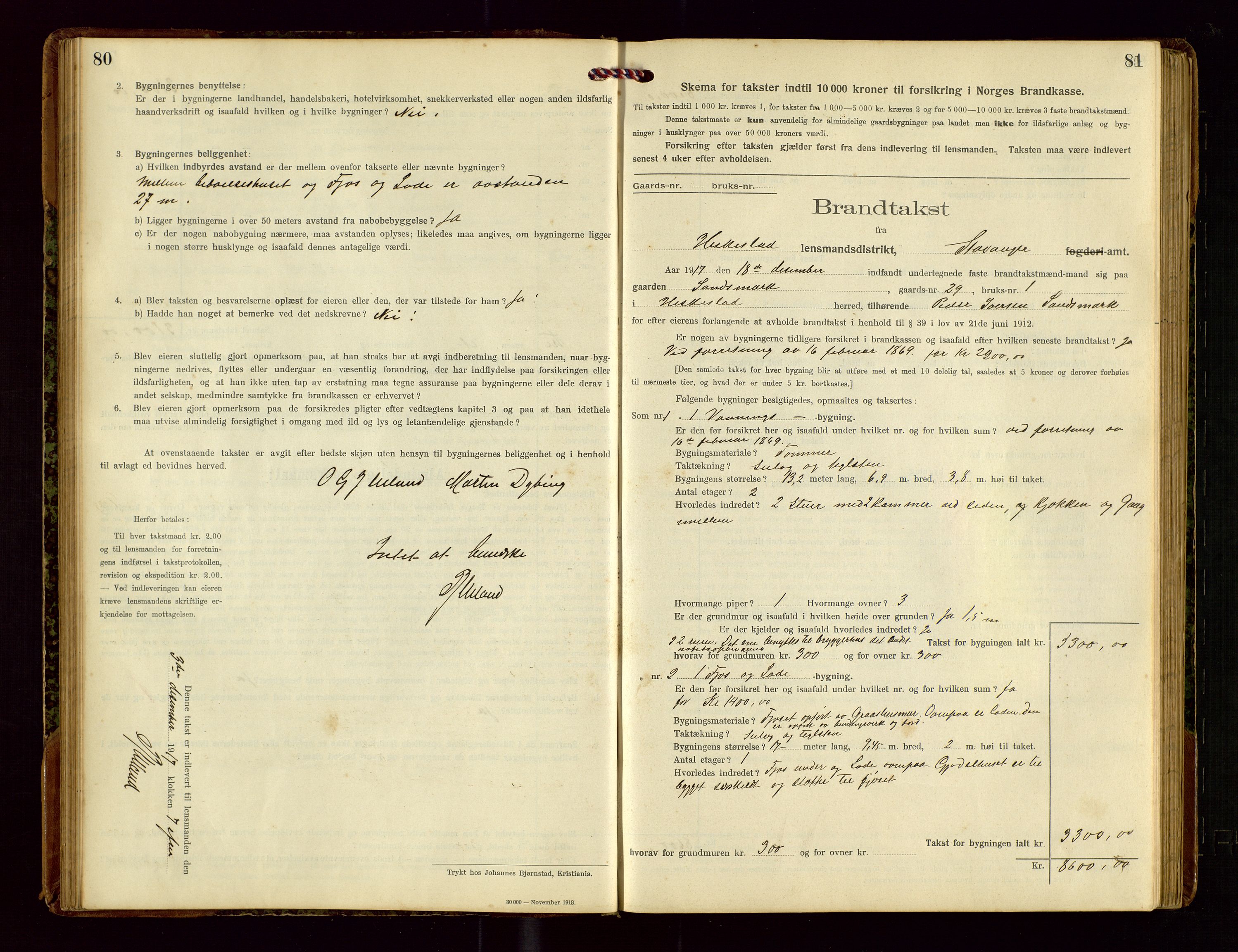 Heskestad lensmannskontor, AV/SAST-A-100304/Gob/L0002: "Brandtakstprotokol", 1915-1922, s. 80-81