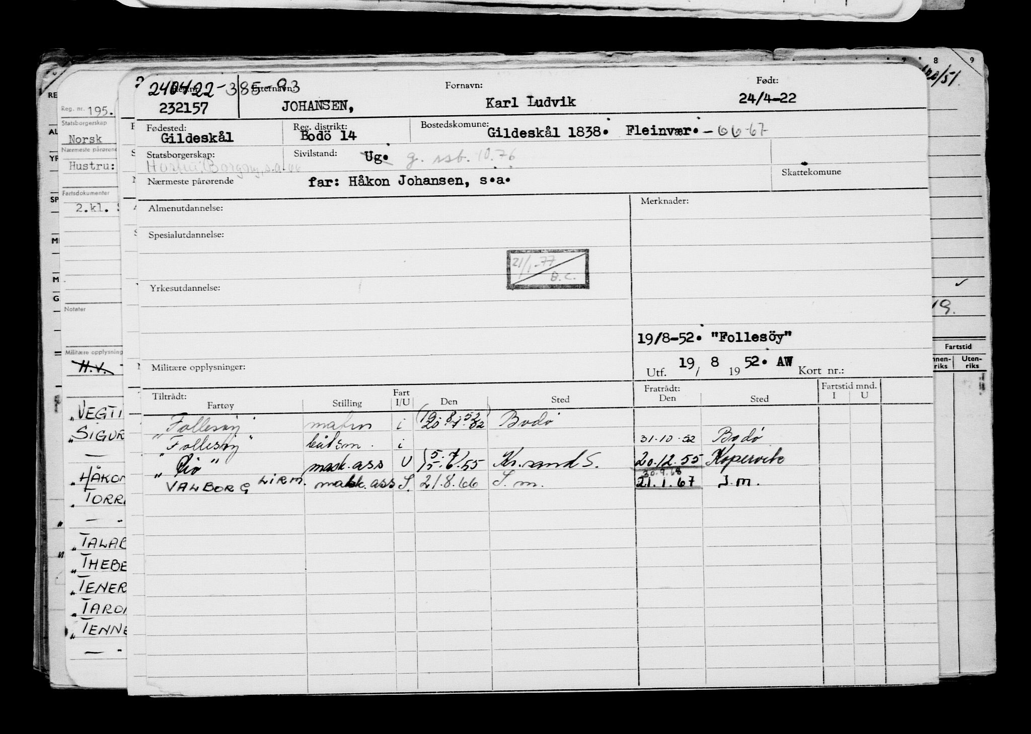 Direktoratet for sjømenn, AV/RA-S-3545/G/Gb/L0205: Hovedkort, 1922, s. 654