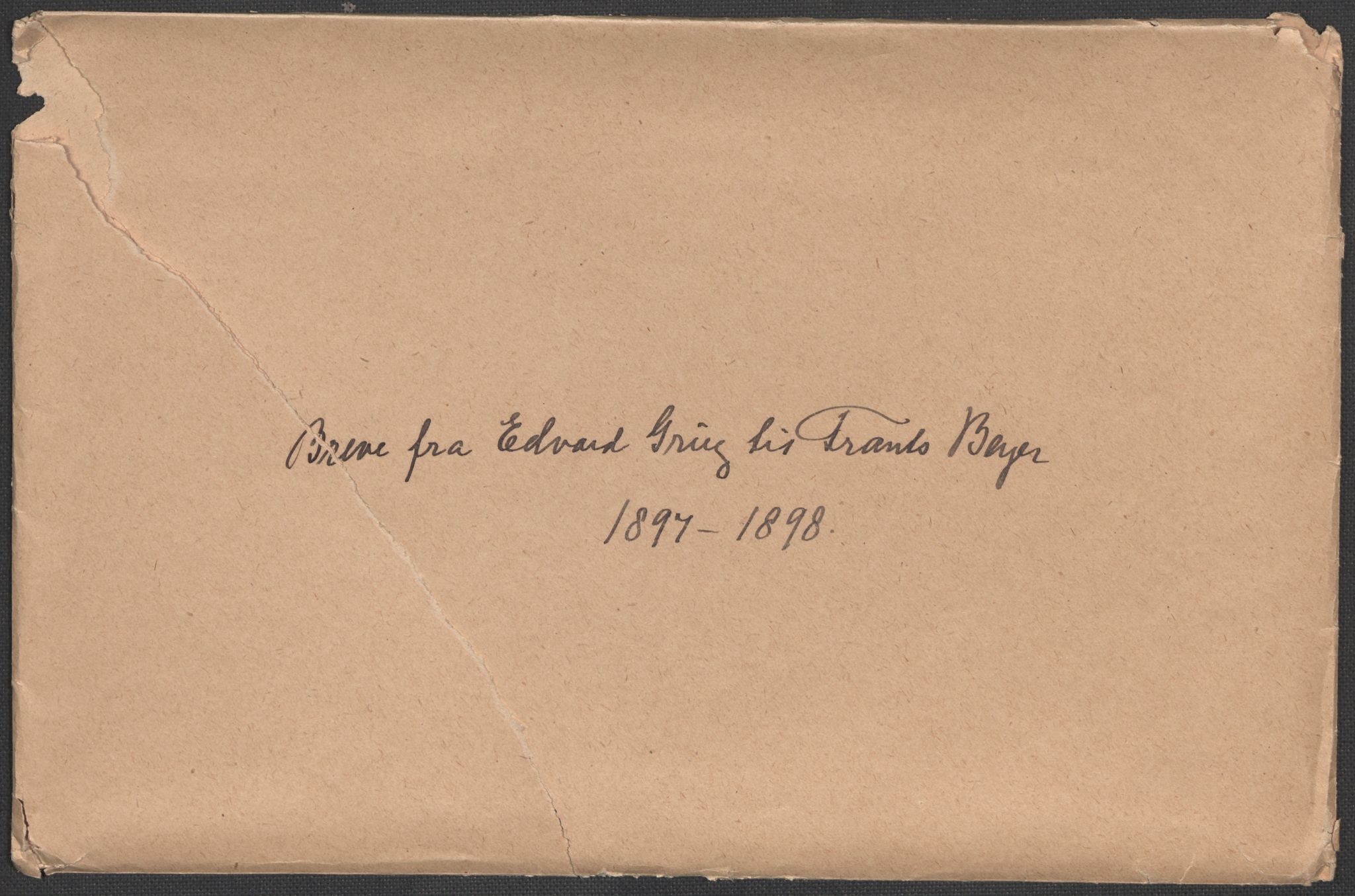 Beyer, Frants, AV/RA-PA-0132/F/L0001: Brev fra Edvard Grieg til Frantz Beyer og "En del optegnelser som kan tjene til kommentar til brevene" av Marie Beyer, 1872-1907, s. 489