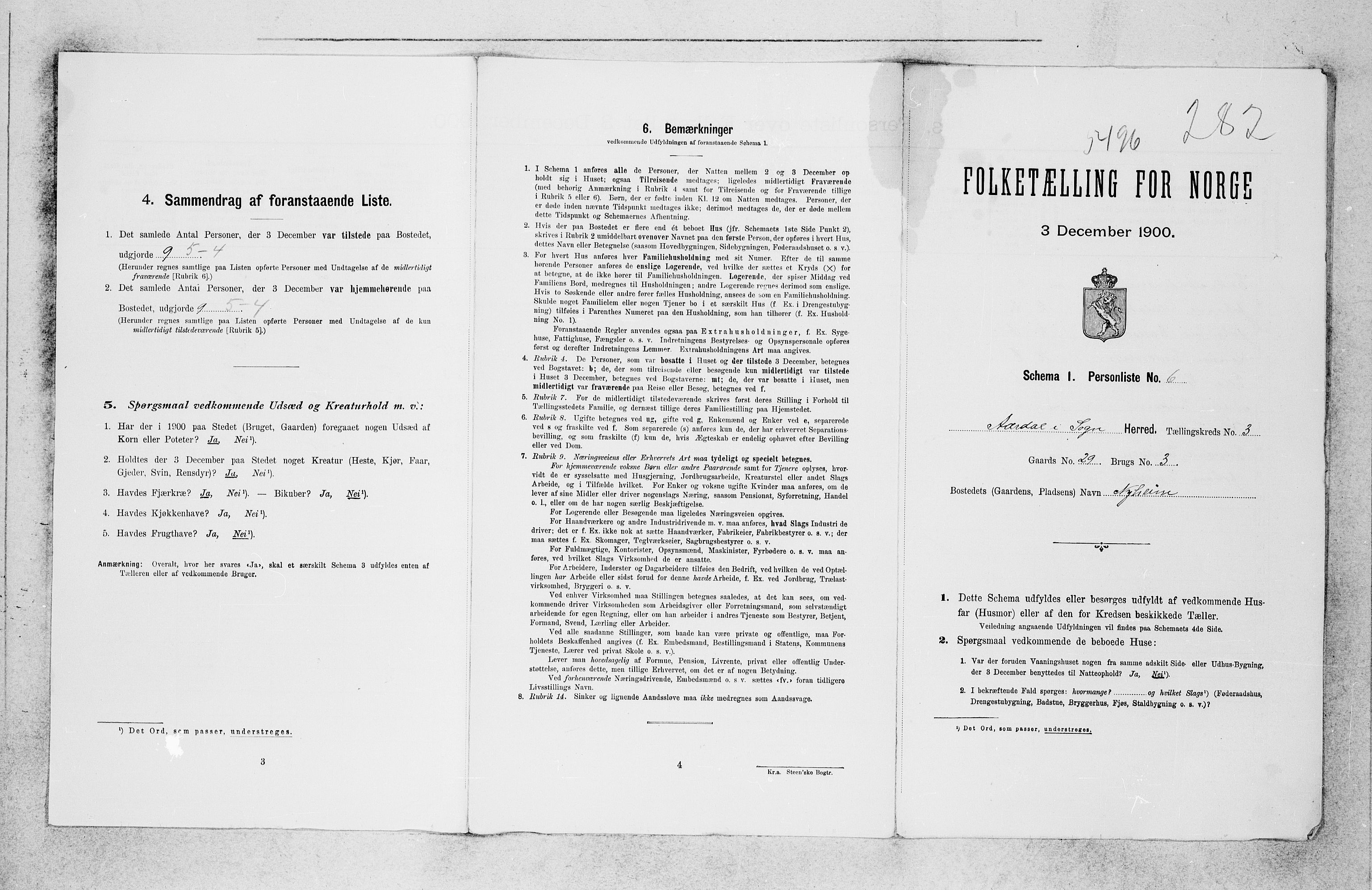 SAB, Folketelling 1900 for 1424 Årdal herred, 1900, s. 22