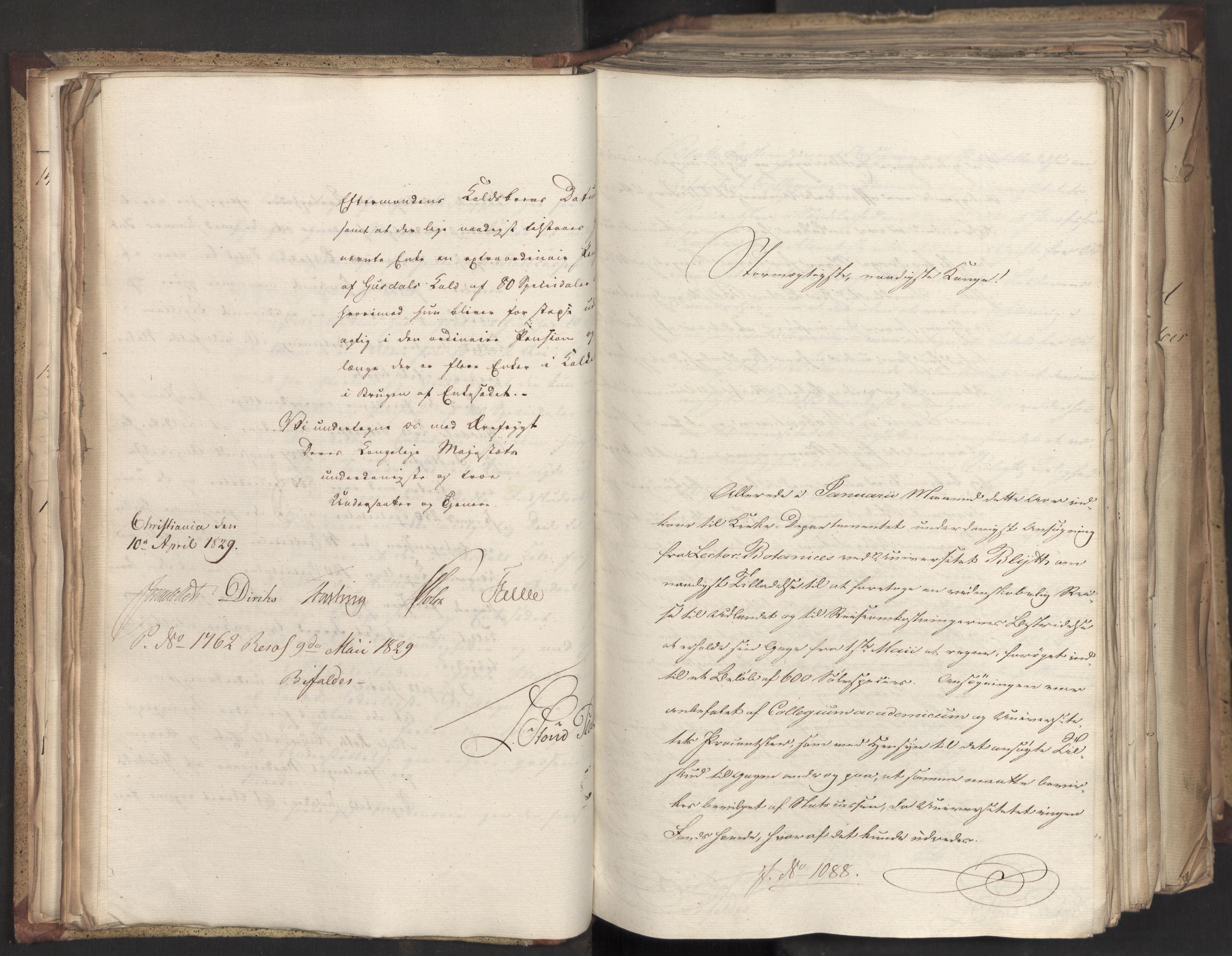 Statsrådsavdelingen i Stockholm, AV/RA-S-1003/D/Da/L0059: Regjeringsinnstillinger nr. 1074-1275, 1829, s. 56