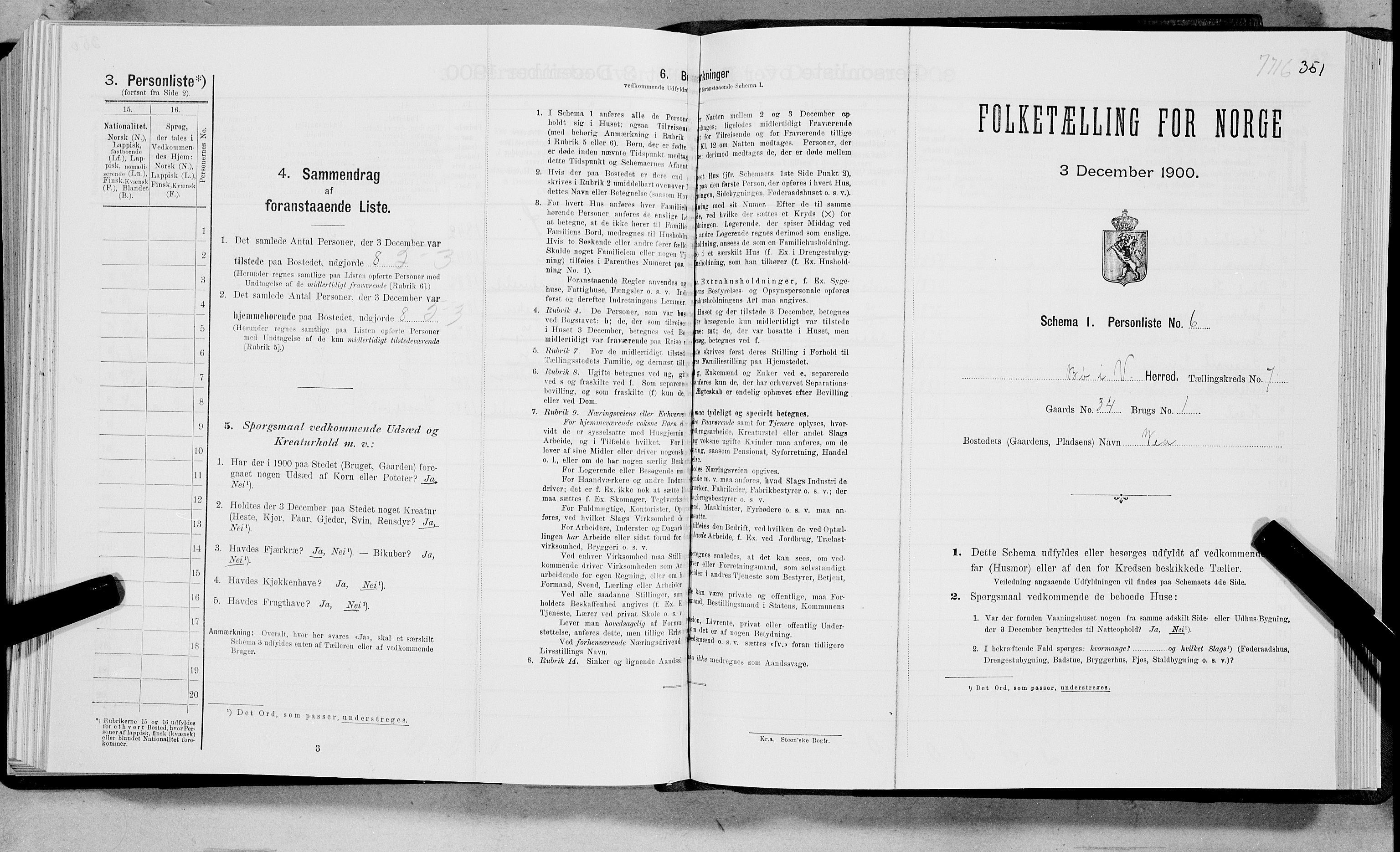 SAT, Folketelling 1900 for 1867 Bø herred, 1900, s. 762