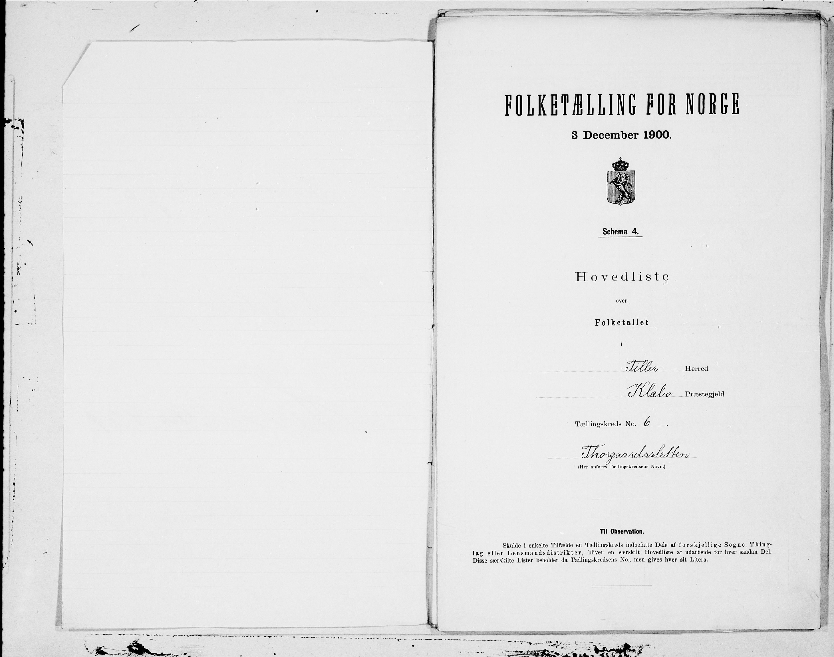 SAT, Folketelling 1900 for 1661 Tiller herred, 1900, s. 2